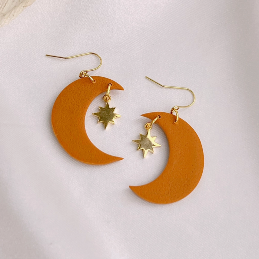 Moon Dangle Earrings - More Colors