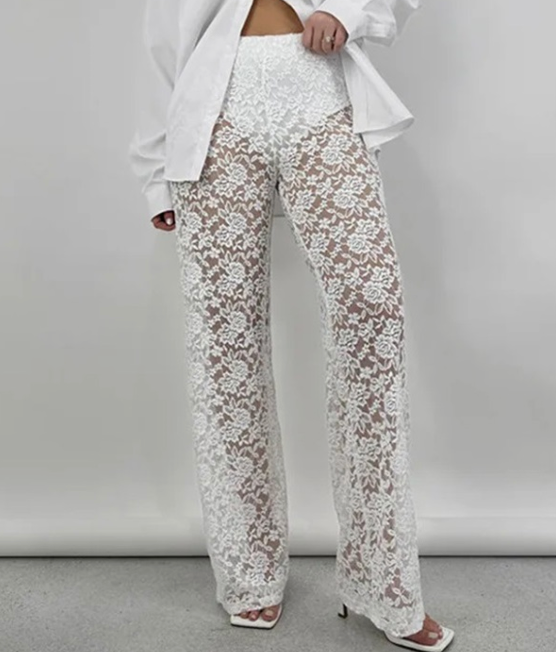 Lace Flare - White