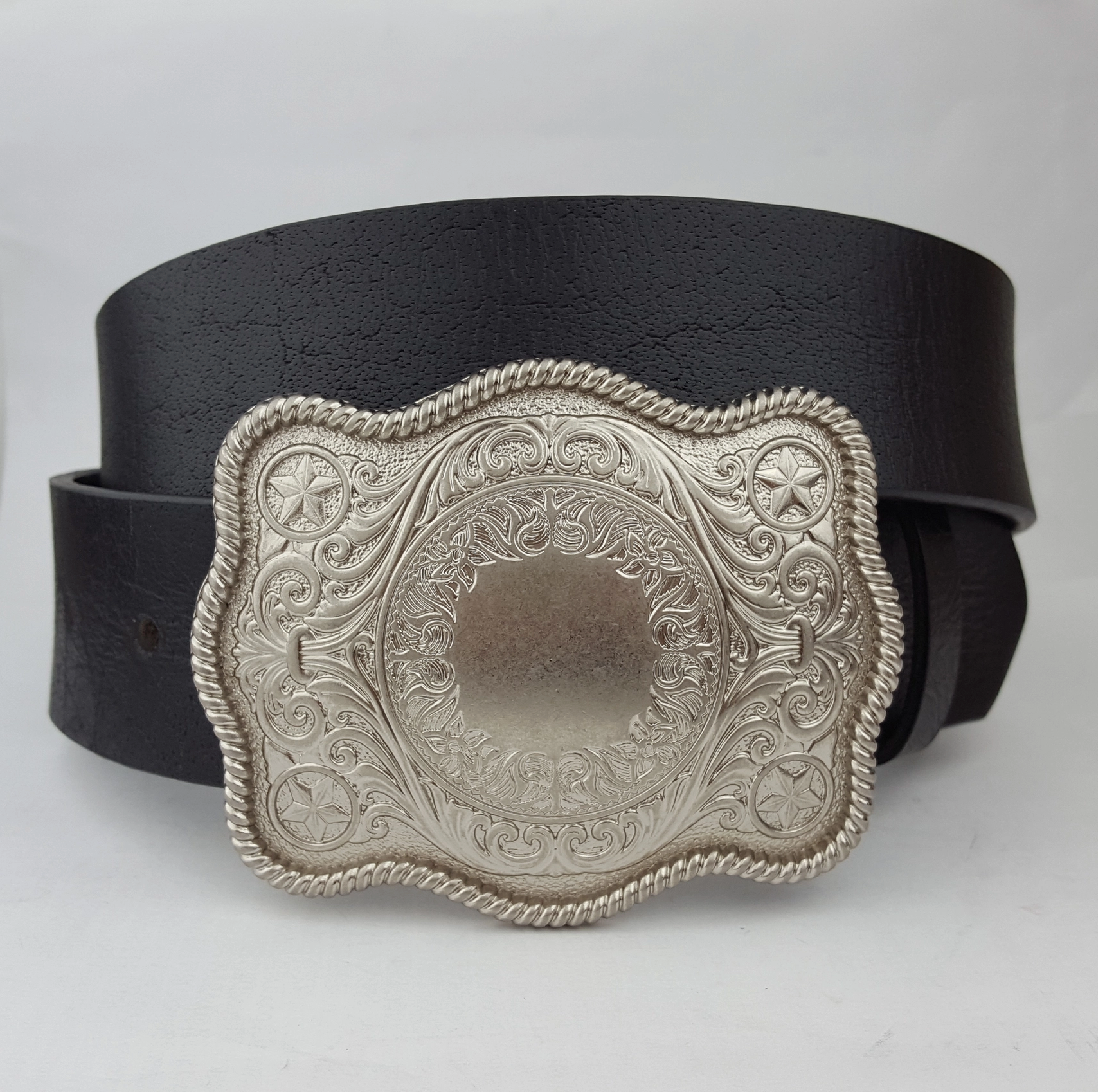 Western Plaque Buckle Belt