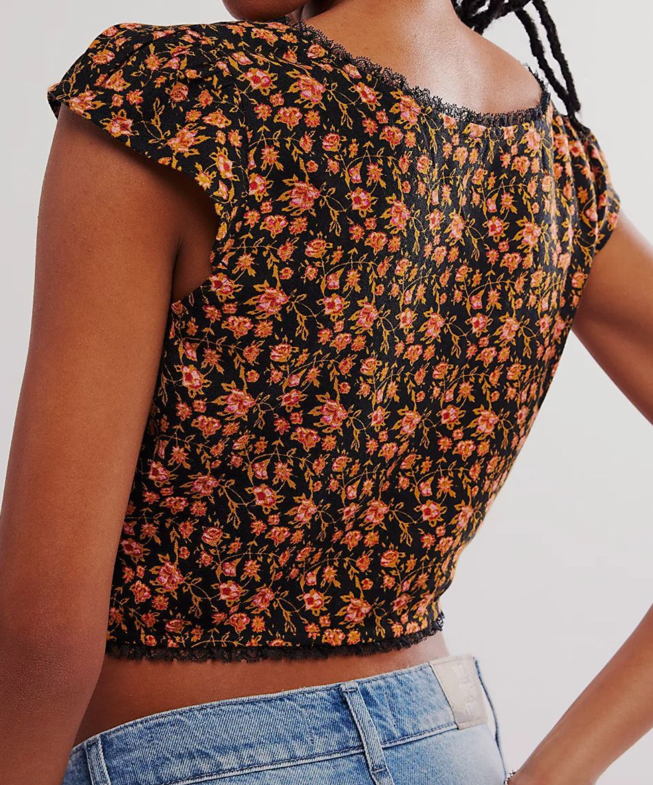 Floral Hook & Eye Top