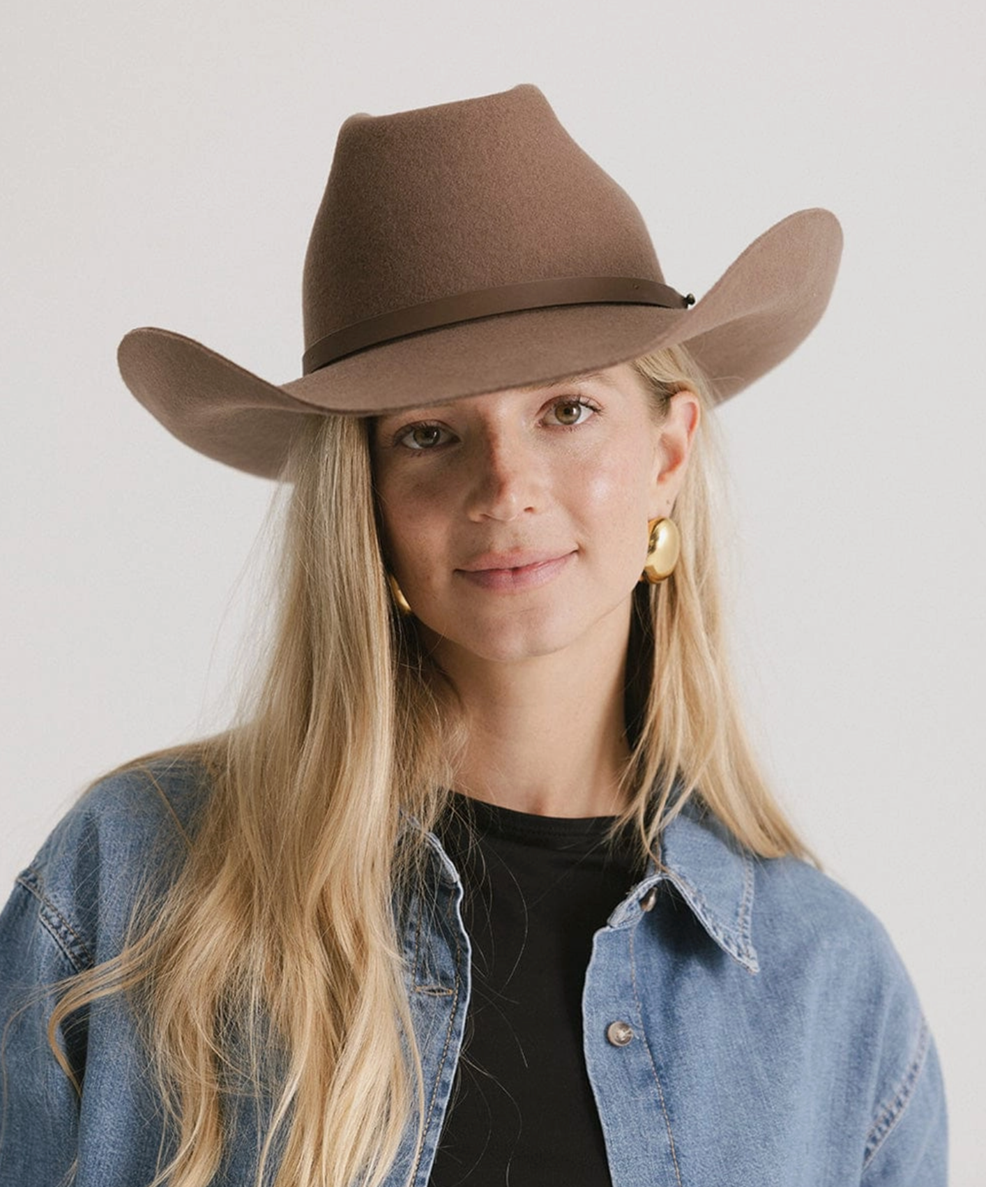 Shane Brick Top Western Hat - Chocolate