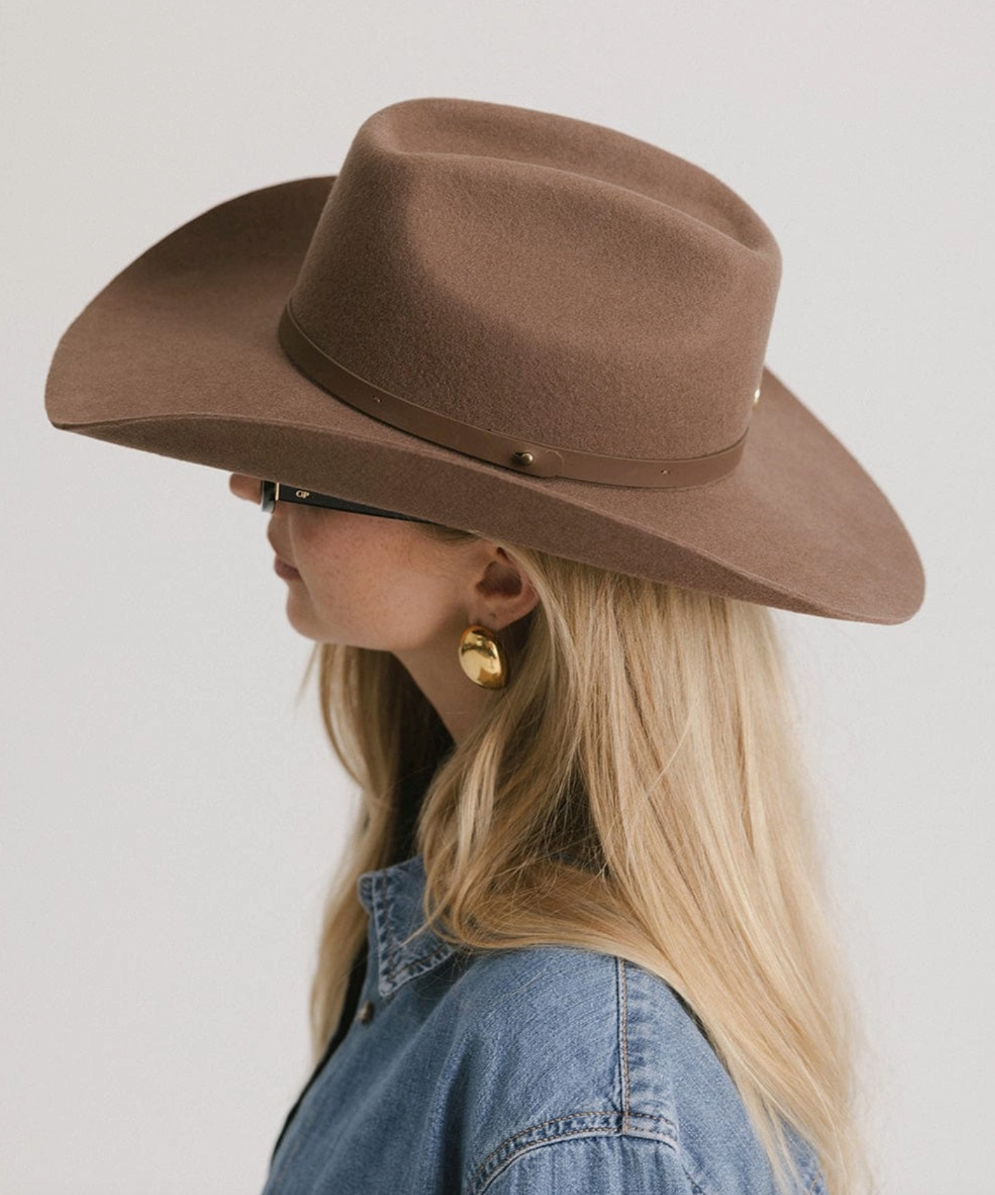 Shane Brick Top Western Hat - Chocolate