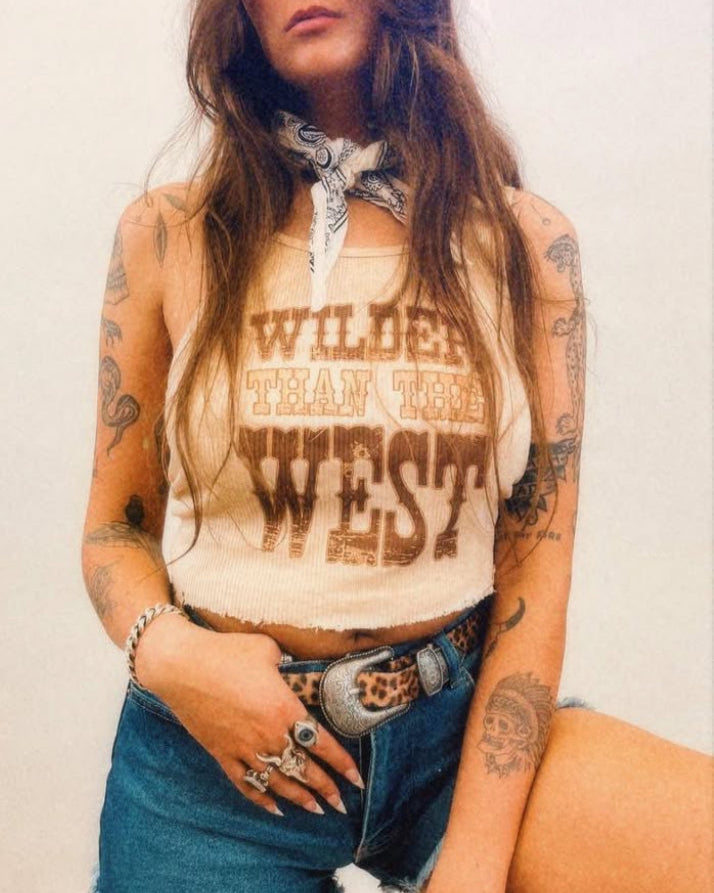 Wilder Than the West Crop Tank