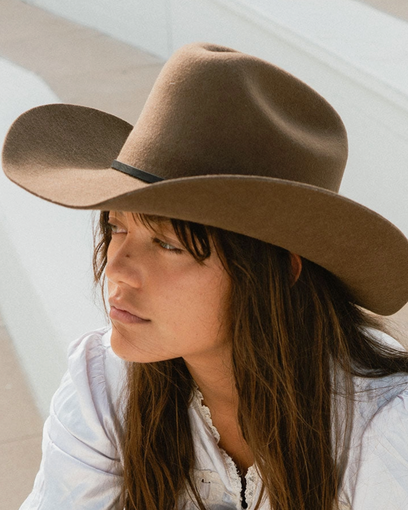 Karina Wool Cowboy Hat - Oak
