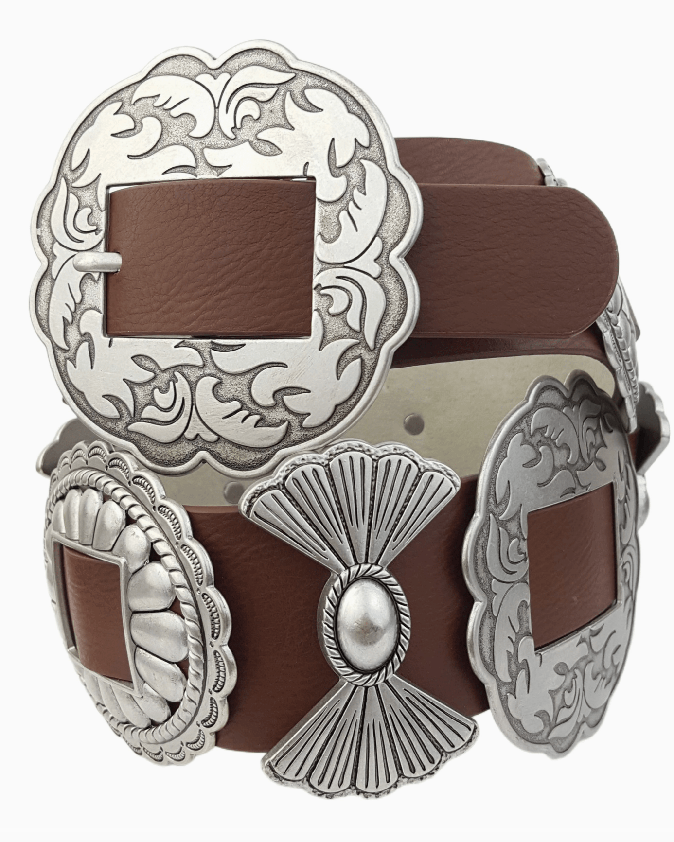 Large Multi Concho Western Belt - Burnout