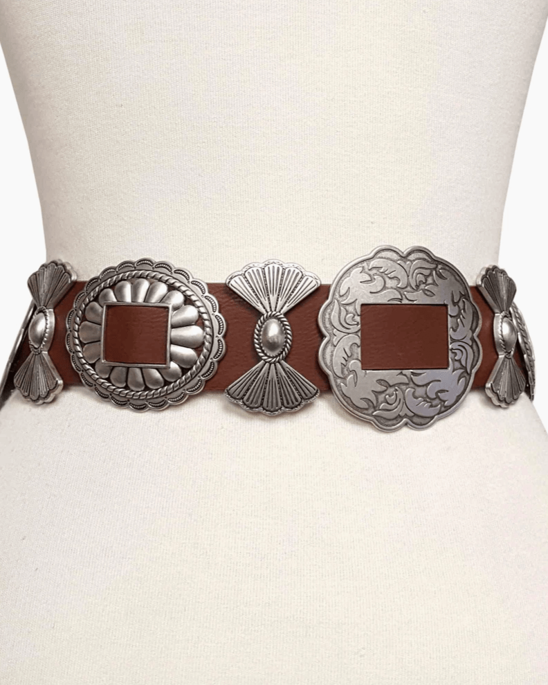 Large Multi Concho Western Belt - Burnout