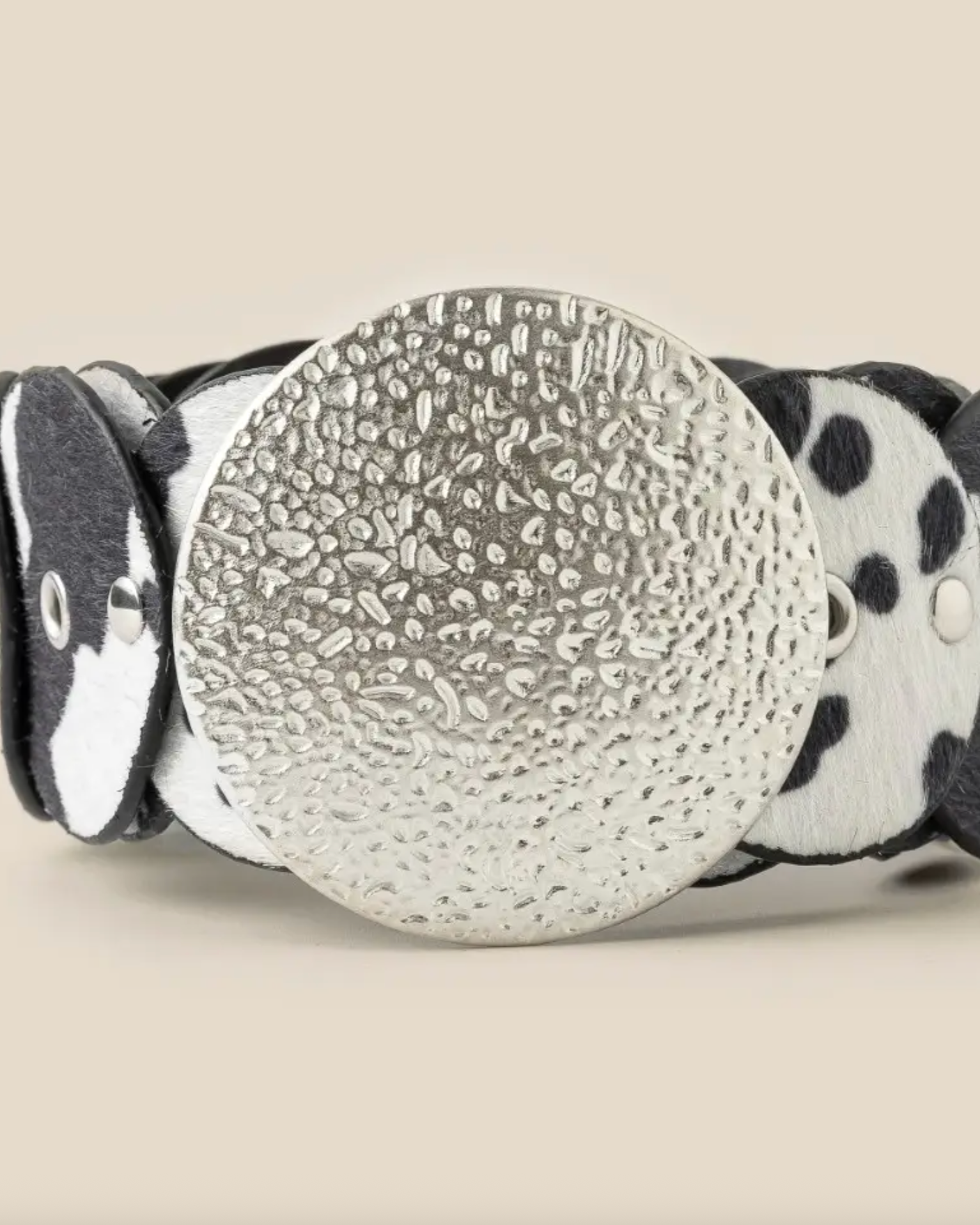 Cowhide Disc Linked Belt