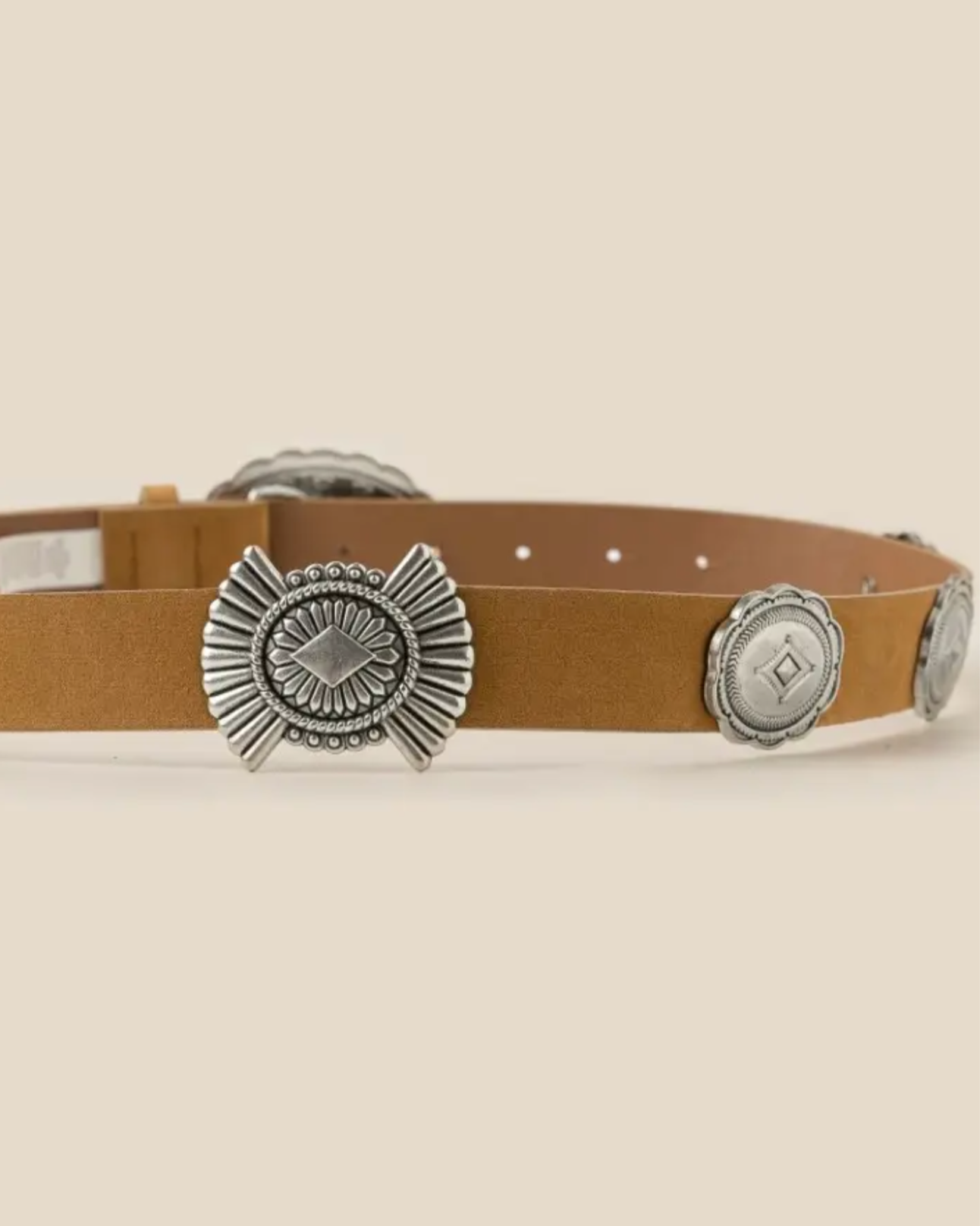 Western Oval Concho Buckle Belt