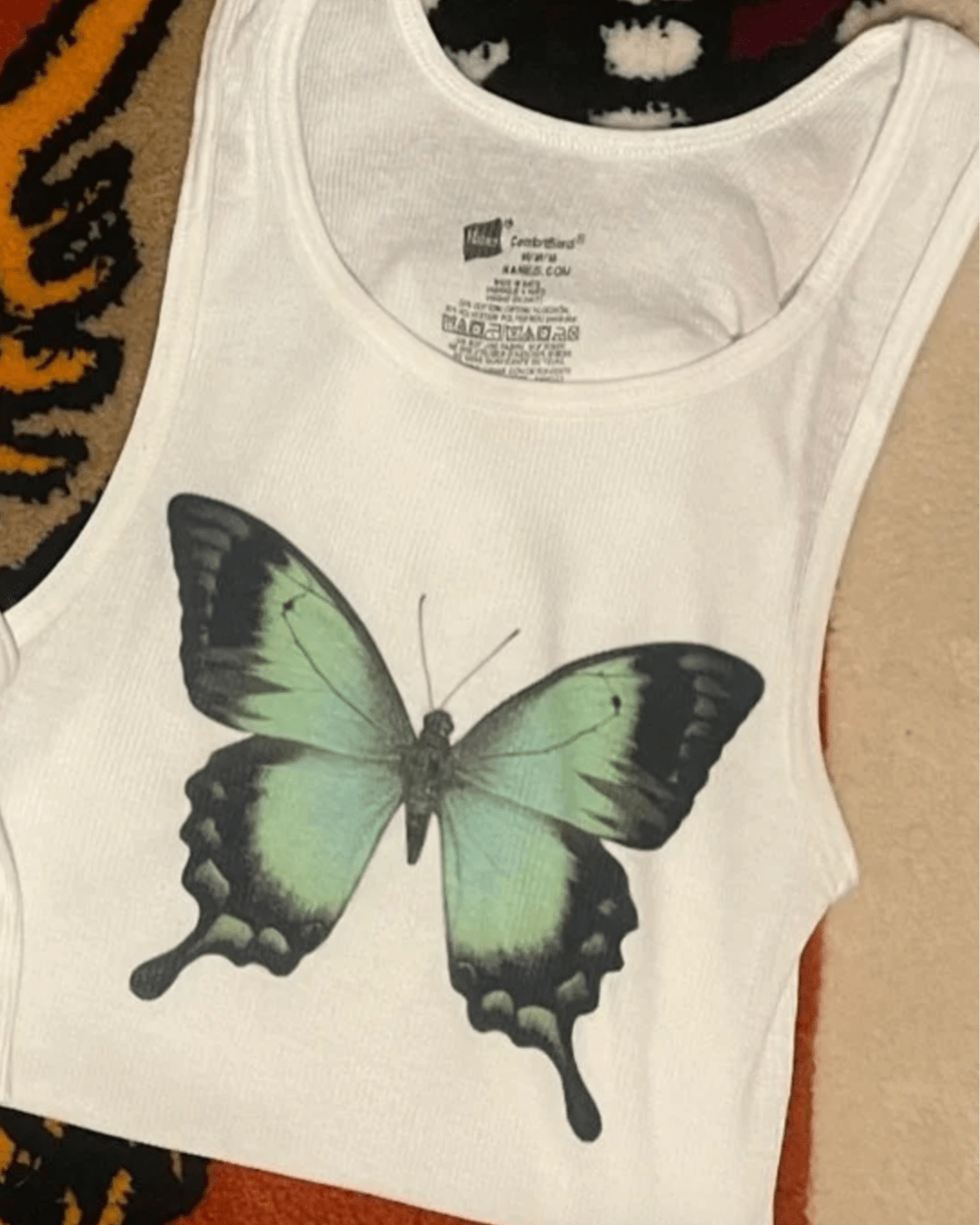 Butterfly Crop Tank - Burnout