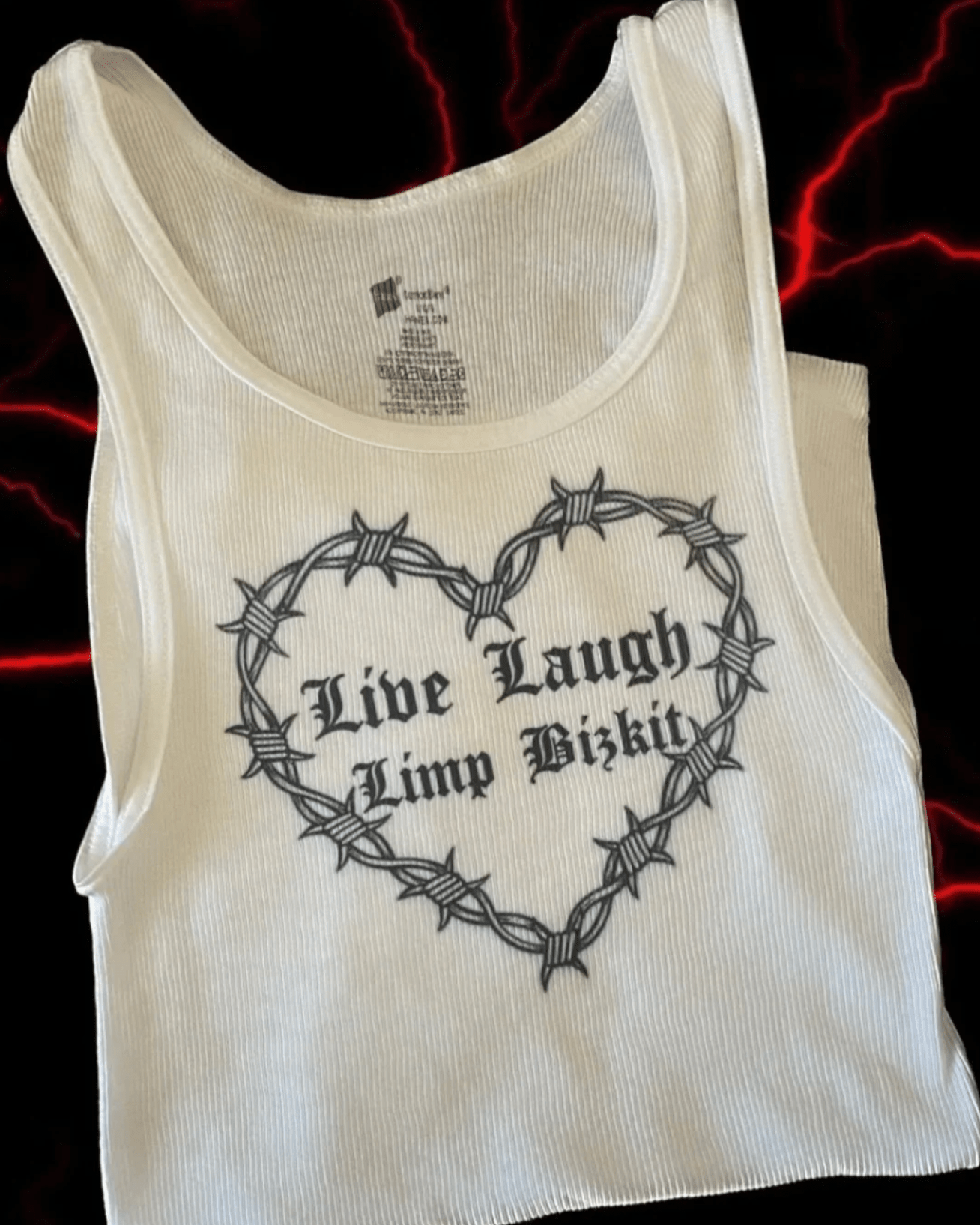 Live Laugh Crop Tank - Burnout