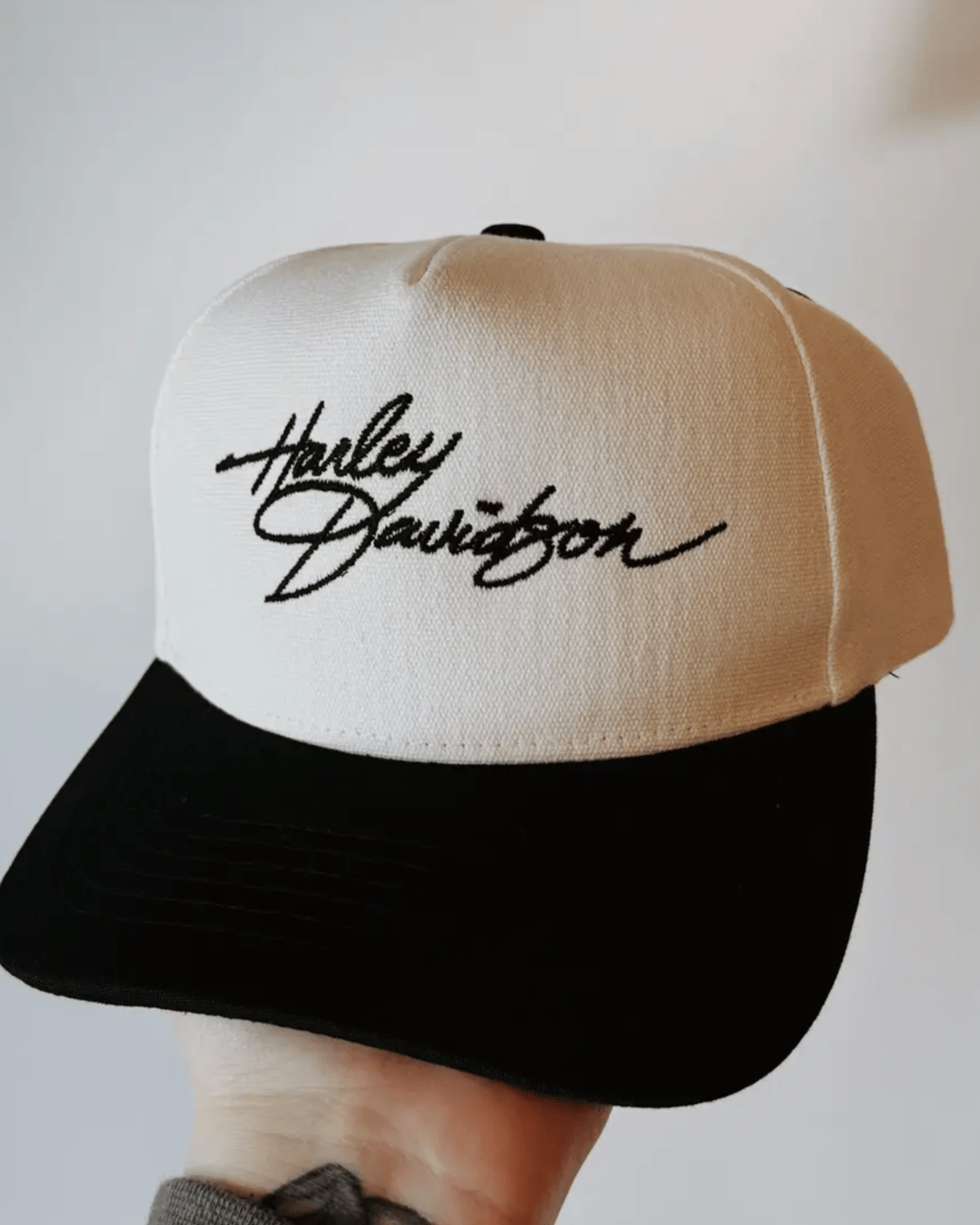 Moto Script Adjustable Strap Hat - Burnout