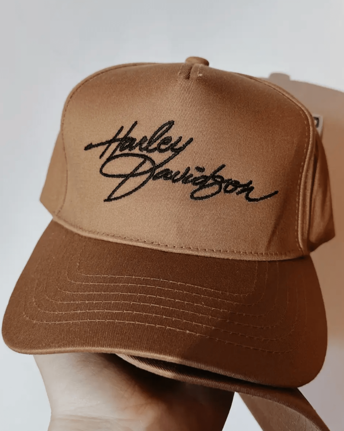 Moto Script Adjustable Strap Hat - Burnout