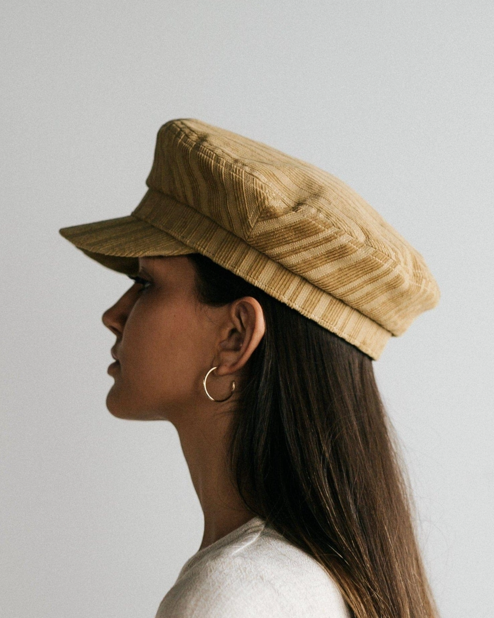 Charlotte Corduroy Cap - Mustard