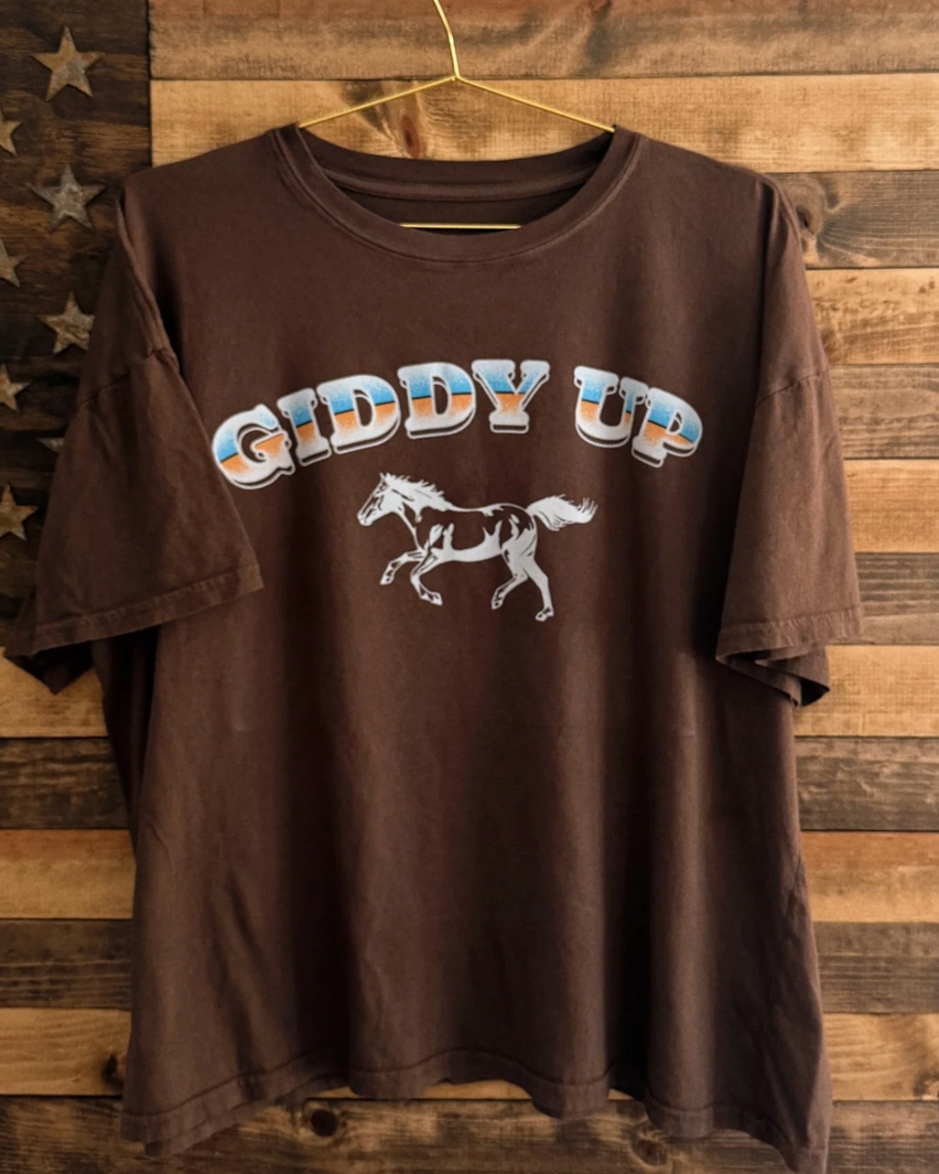 Giddy Up Boyfriend Tee