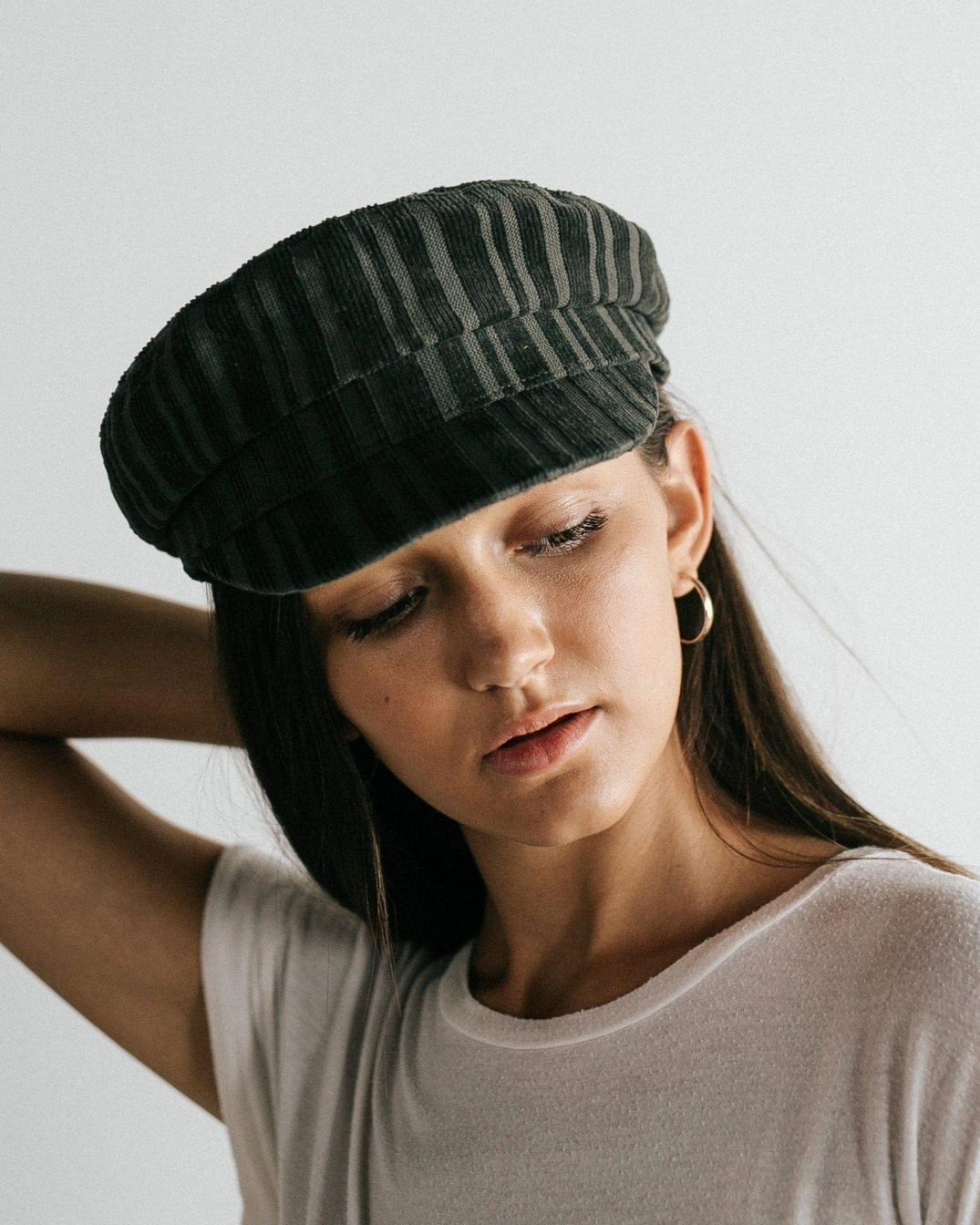 Charlotte Corduroy Cap - Forest