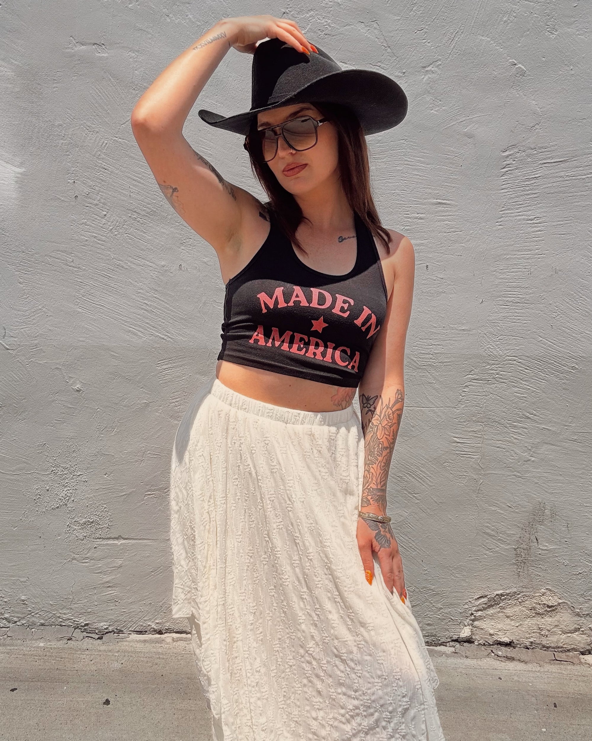 Lacey Maxi Skirt - Cream - Burnout