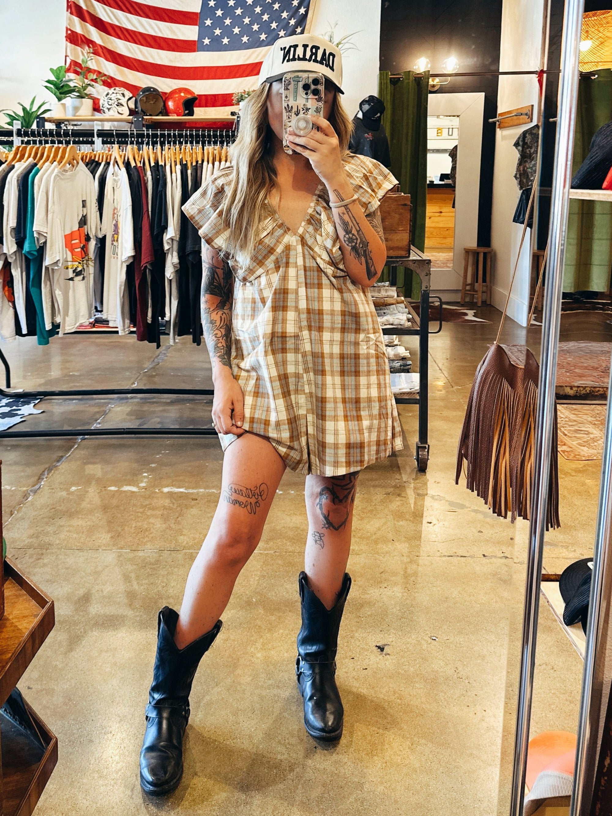 Plaid Romper