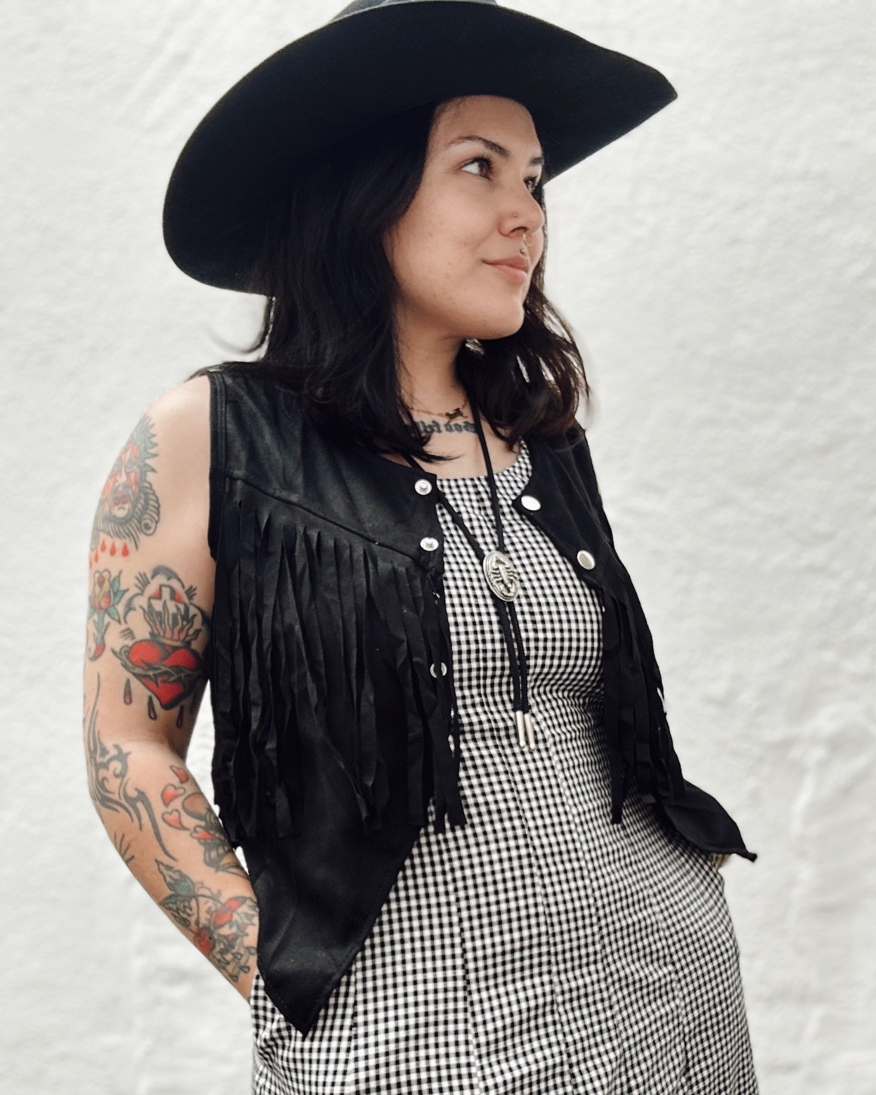 Fringe Vest - Black