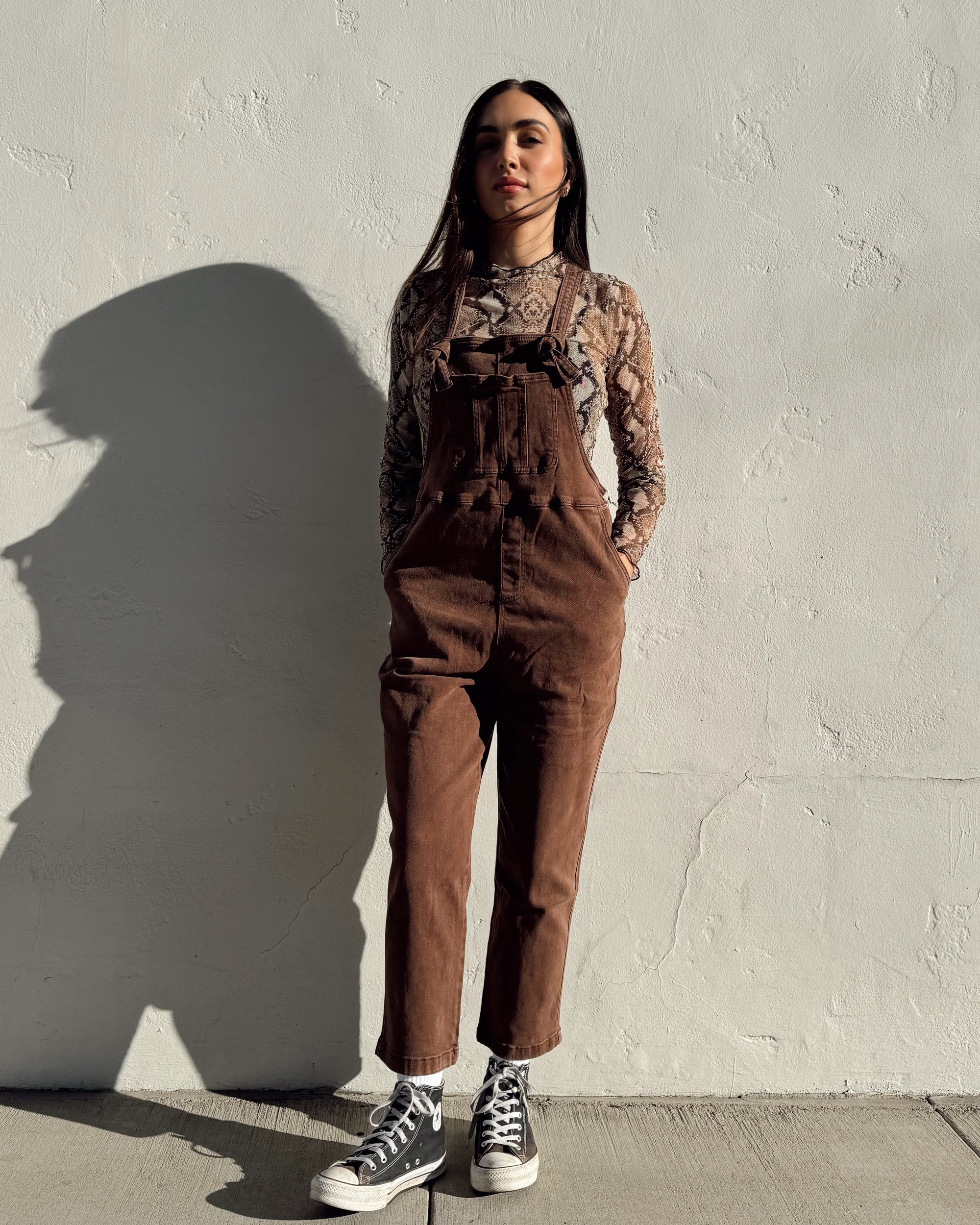 Knot Overalls - Mocha