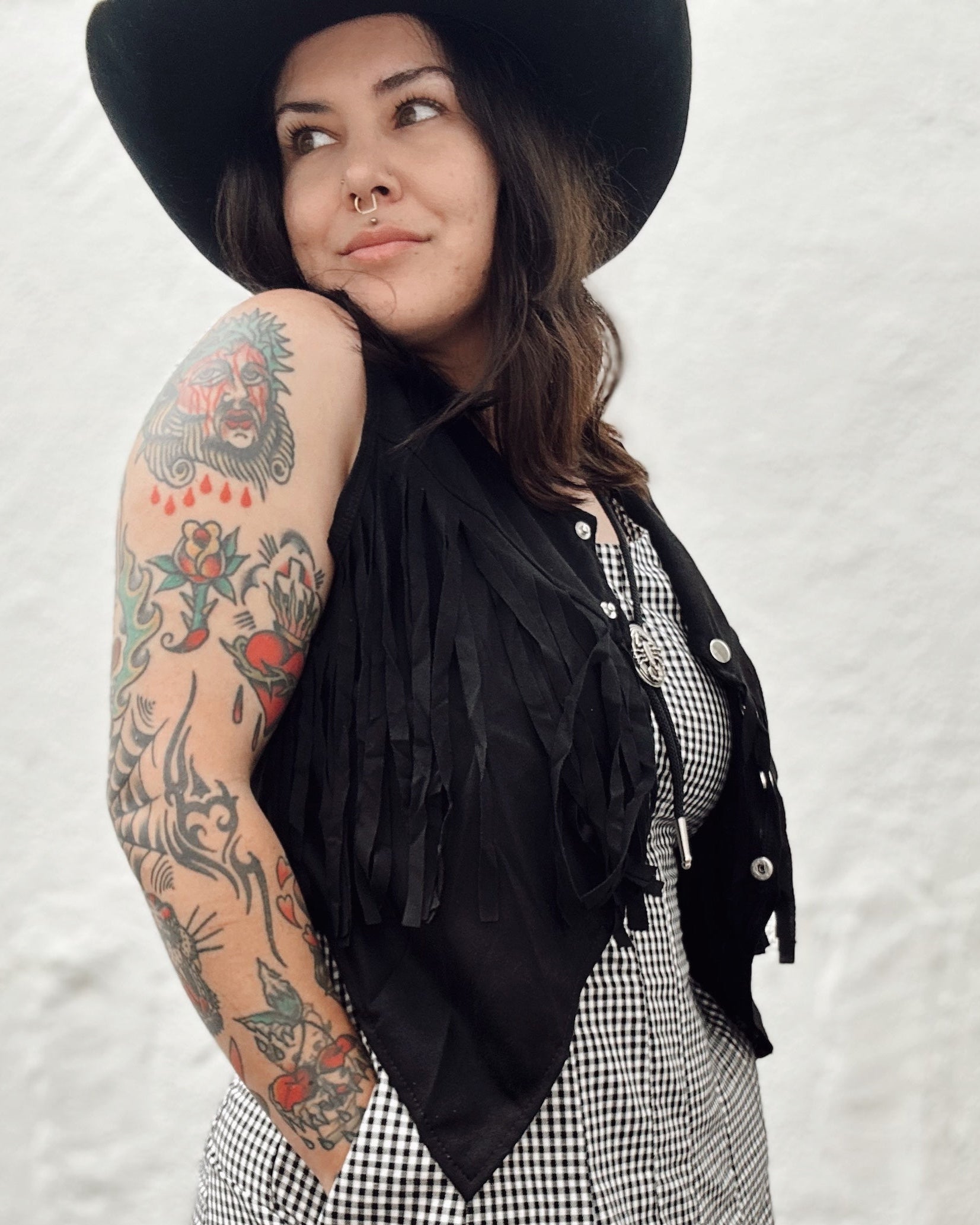 Fringe Vest - Black