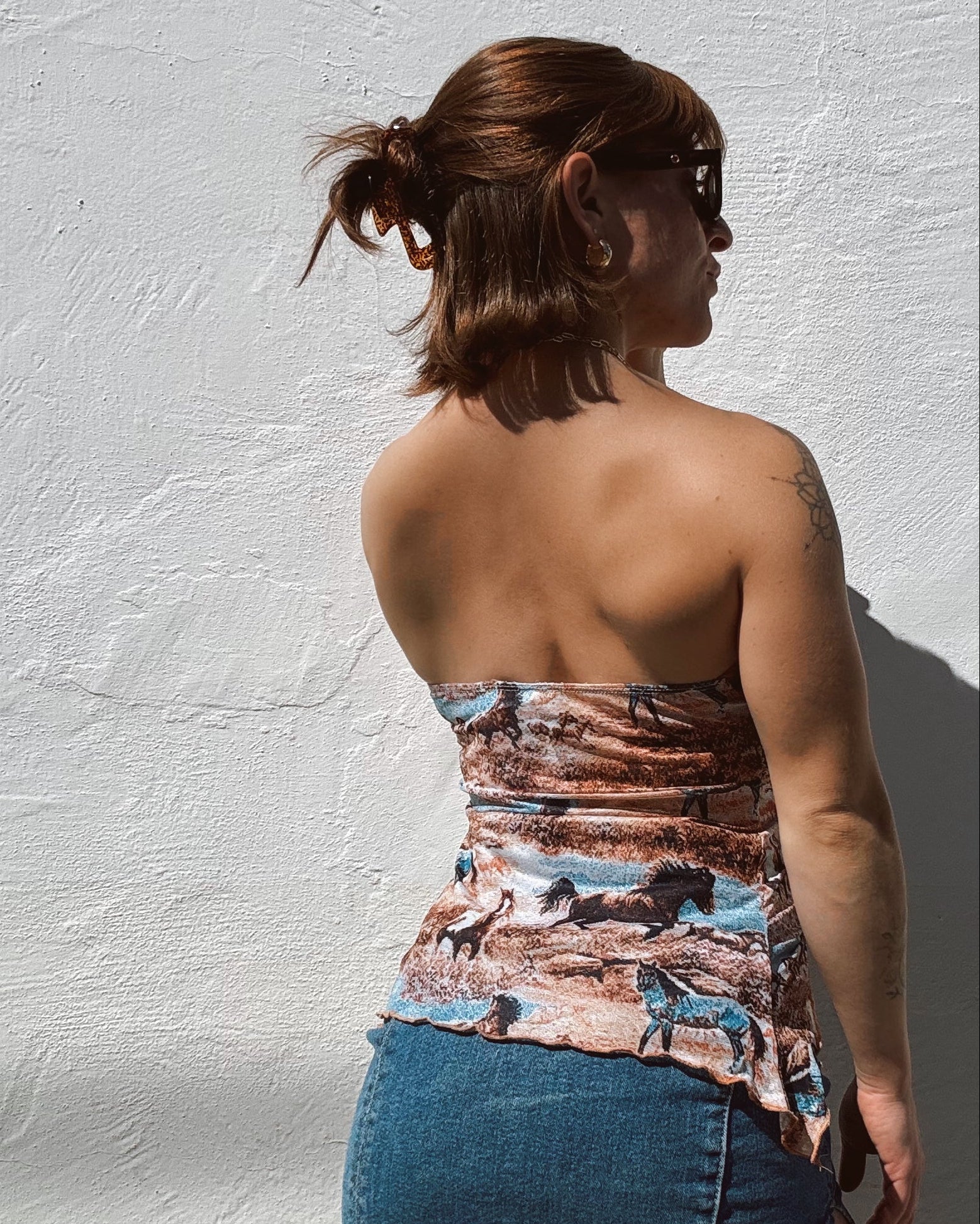 Wild Horses Strapless Top