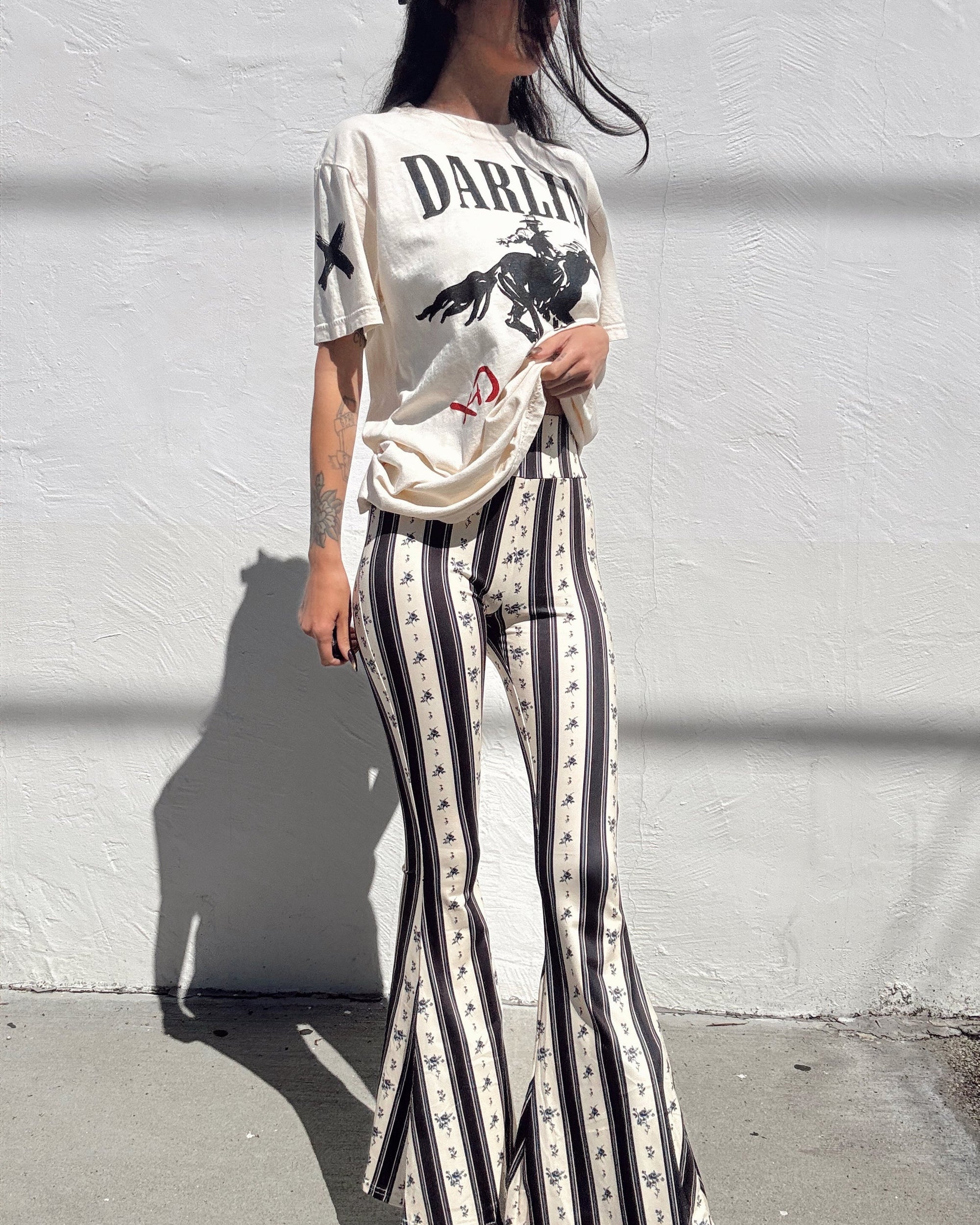 Floral Stripe Flare