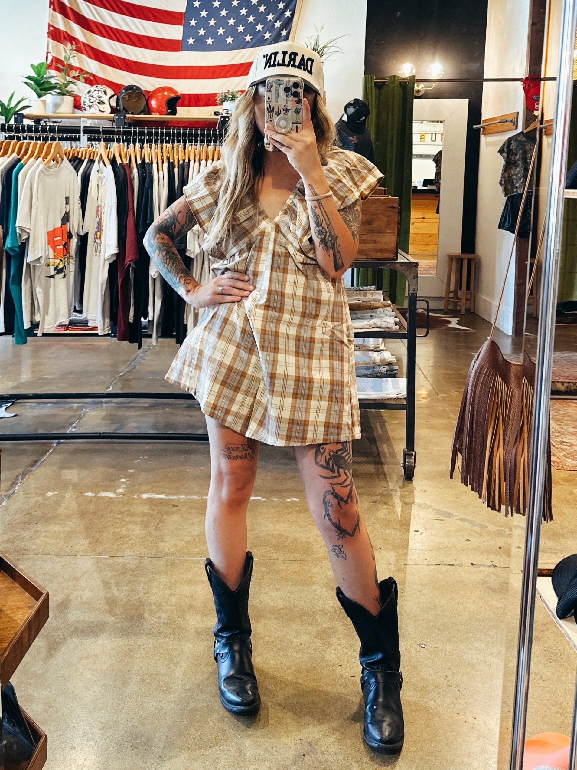 Plaid Romper