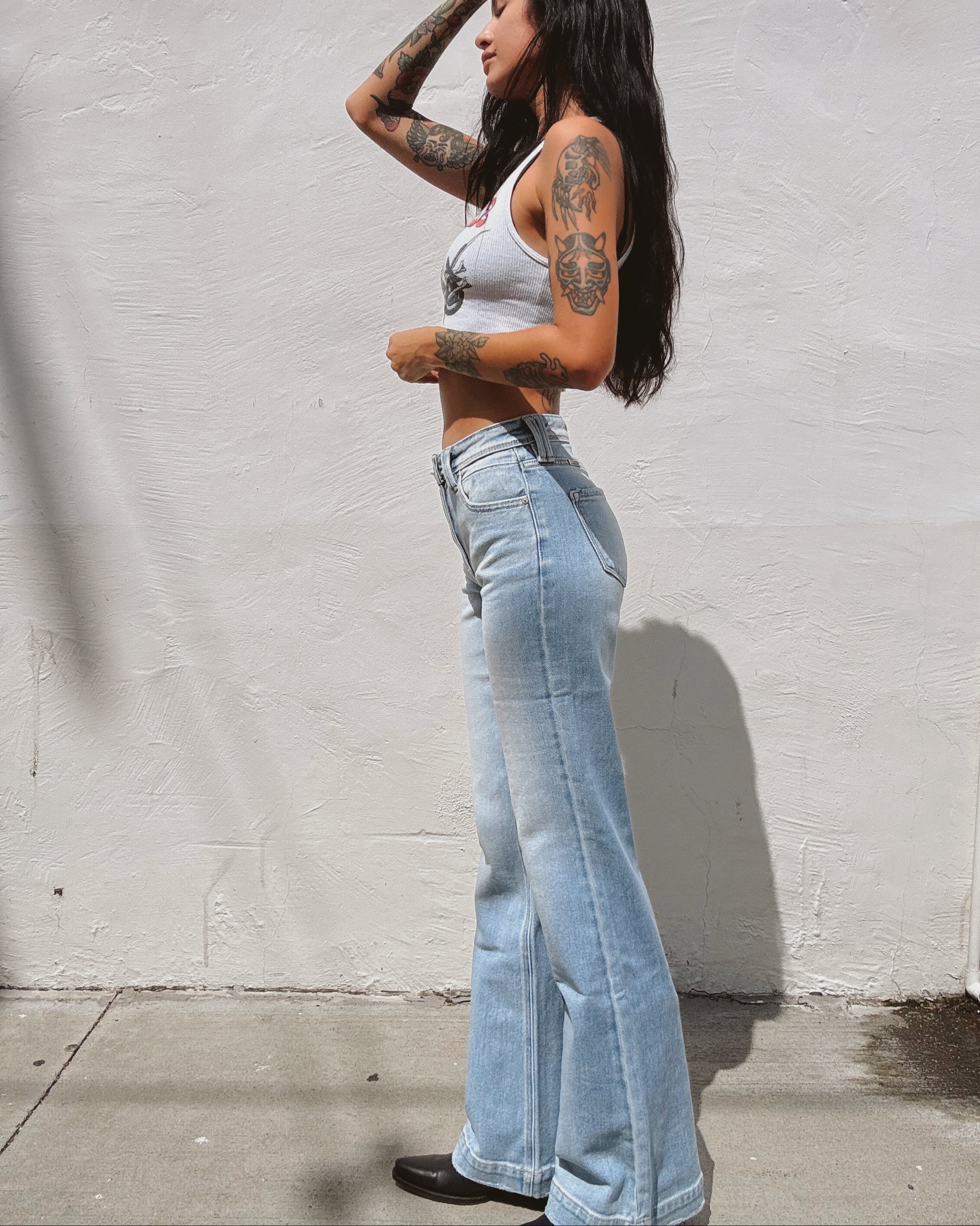 Double Loop Flare Jeans