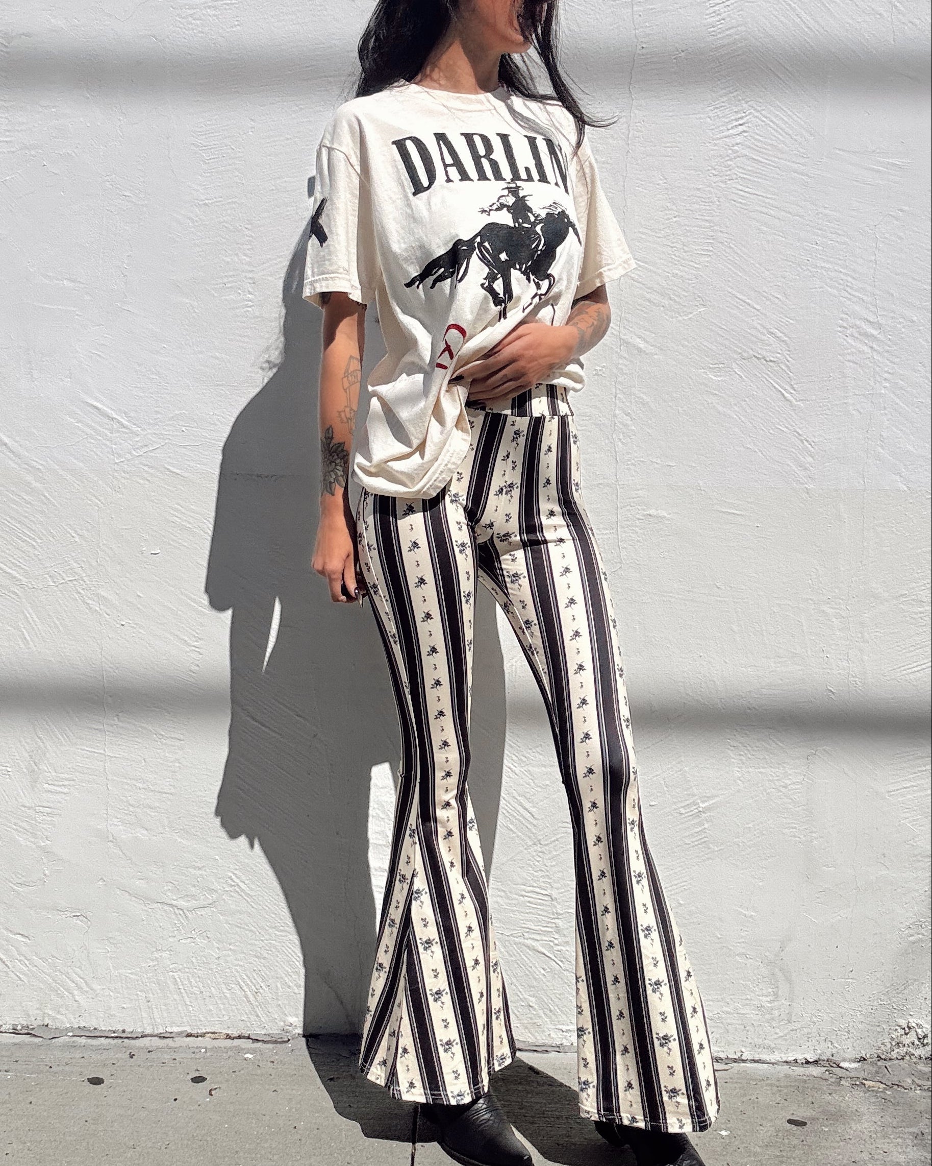 Floral Stripe Flare