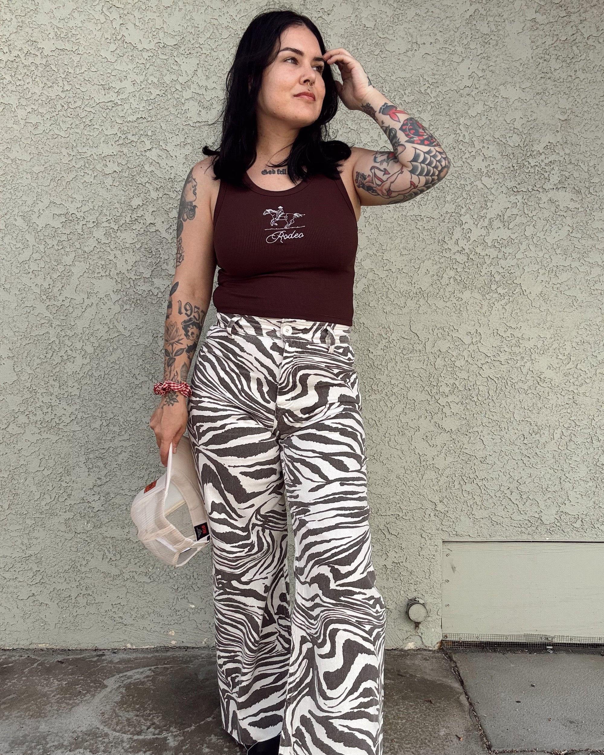 Zebra Wide Leg Jeans