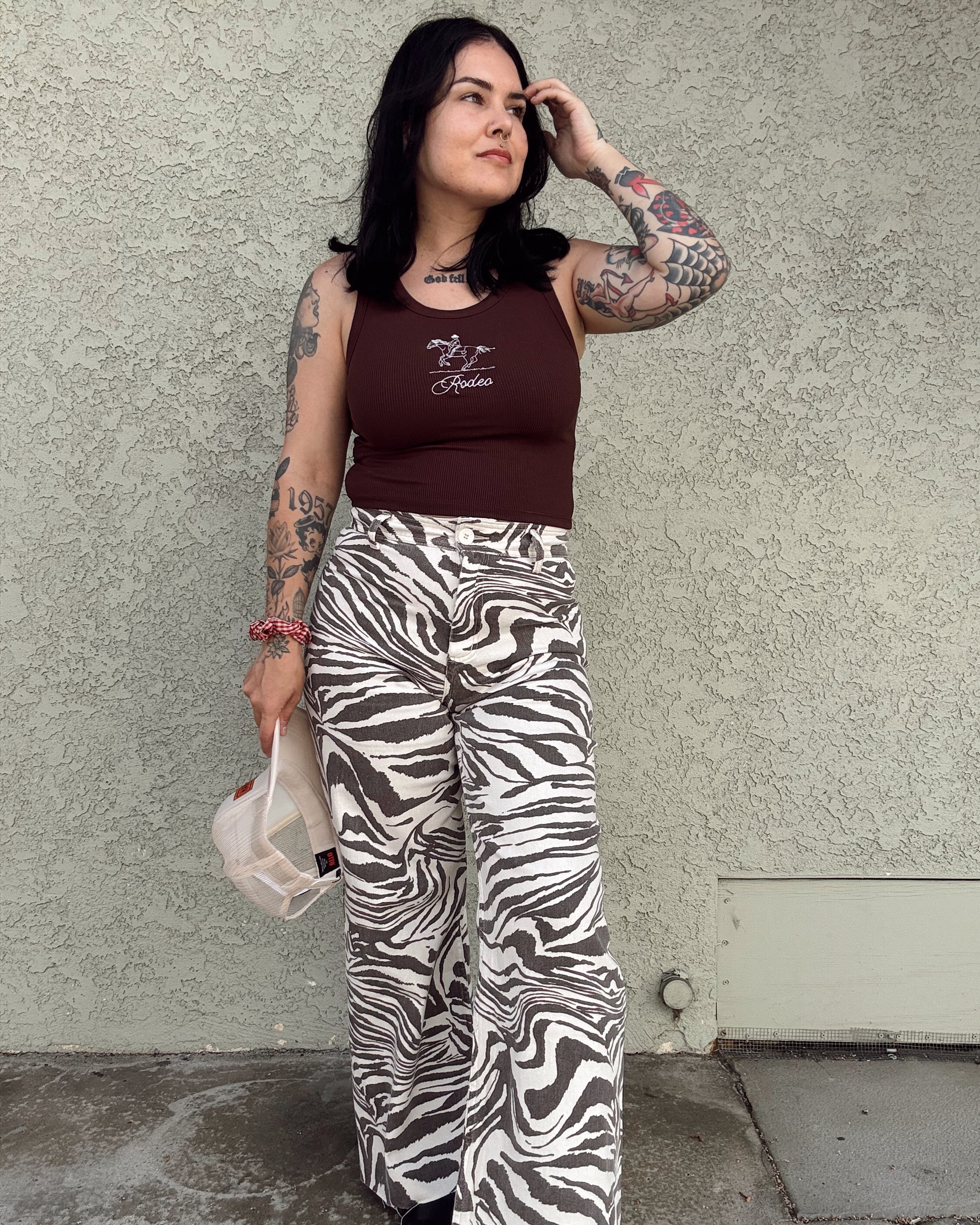Zebra Wide Leg Jeans