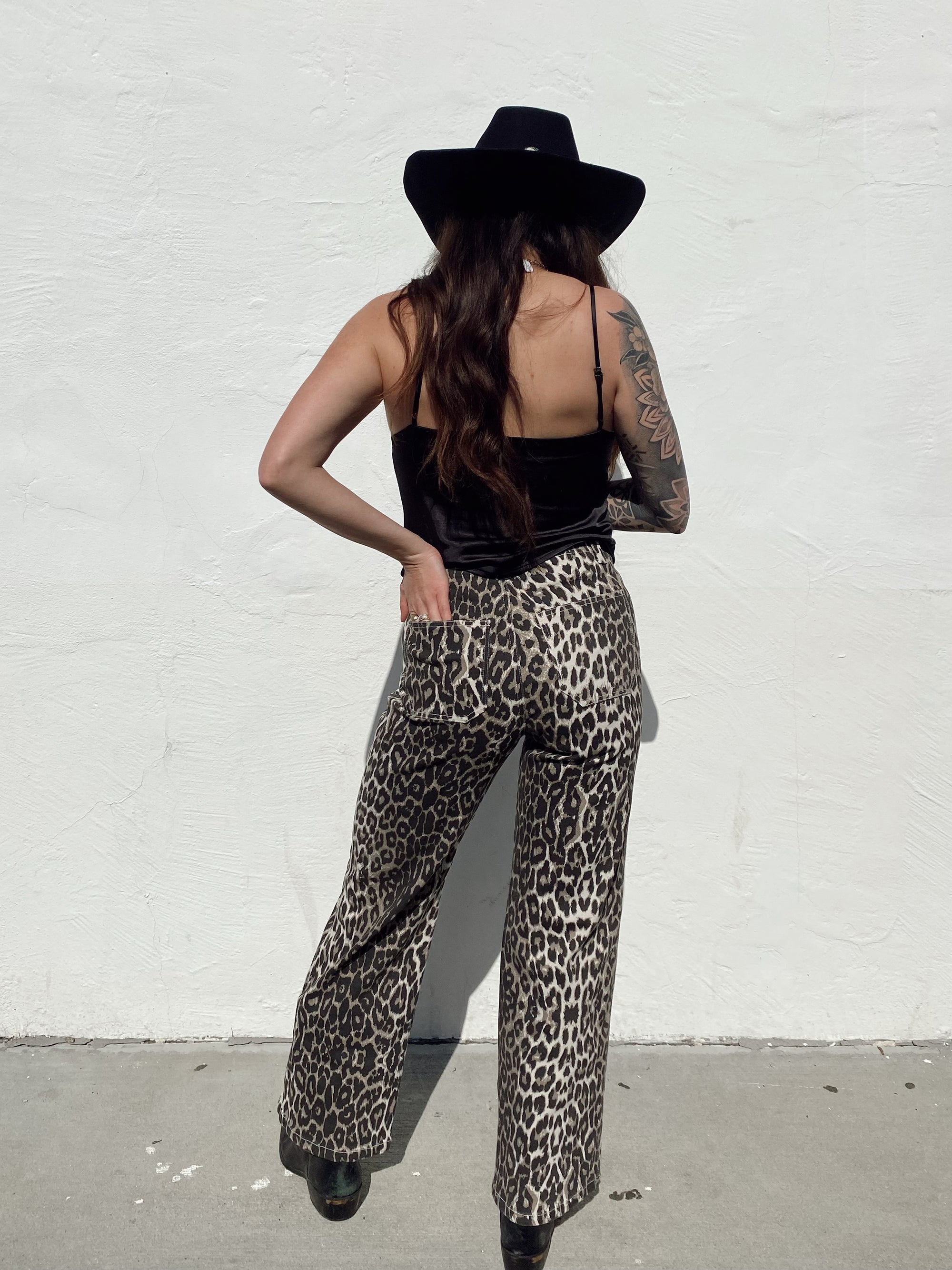 Leopard Straight Leg Jeans