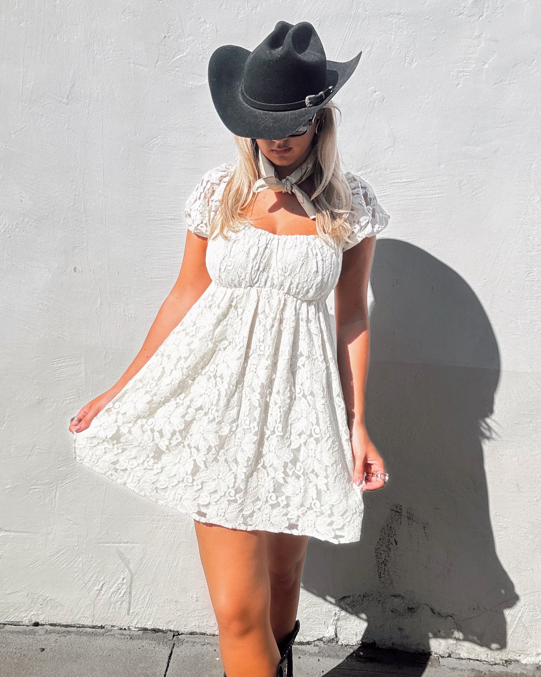 Lace Babydoll Mini Dress