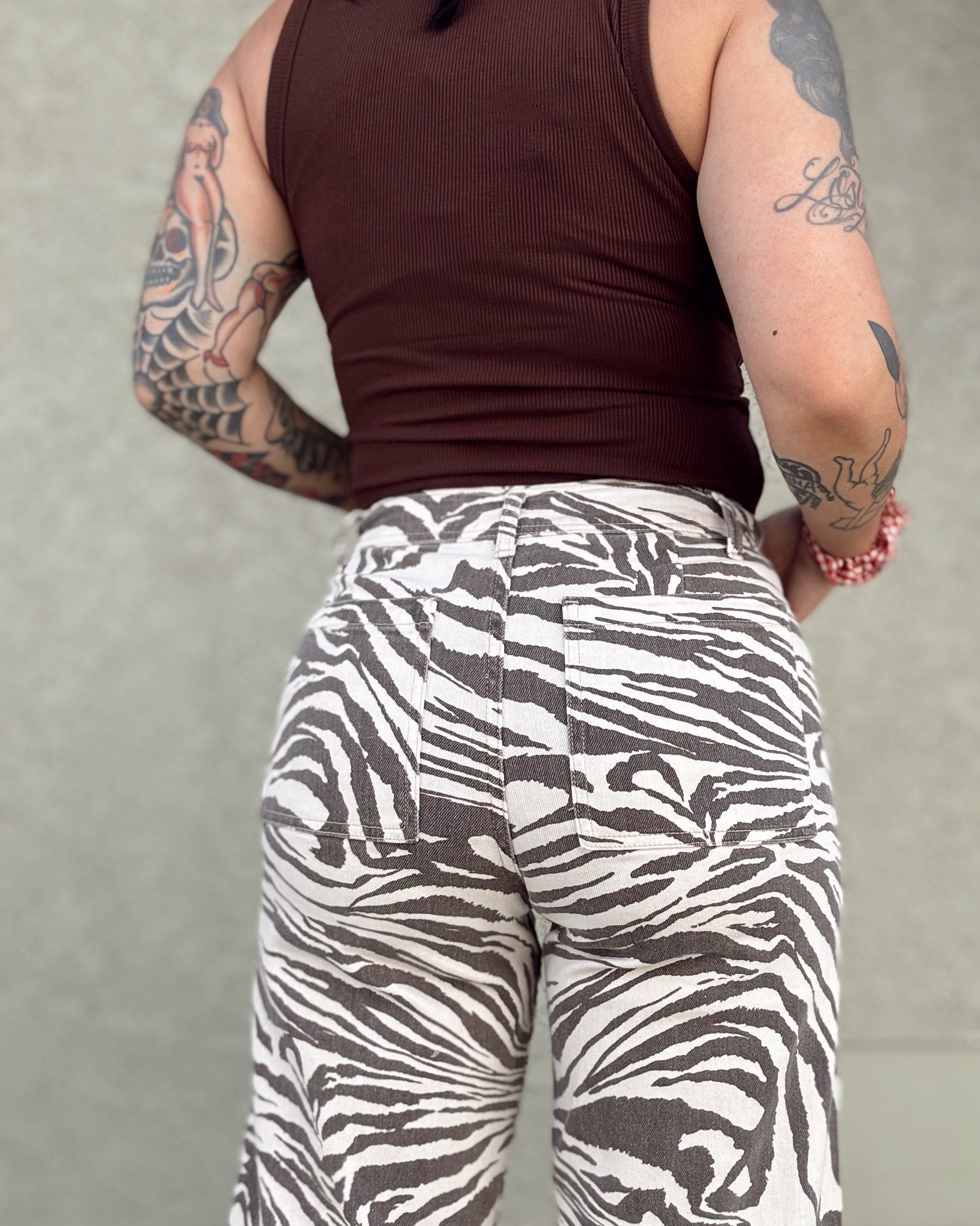 Zebra Wide Leg Jeans