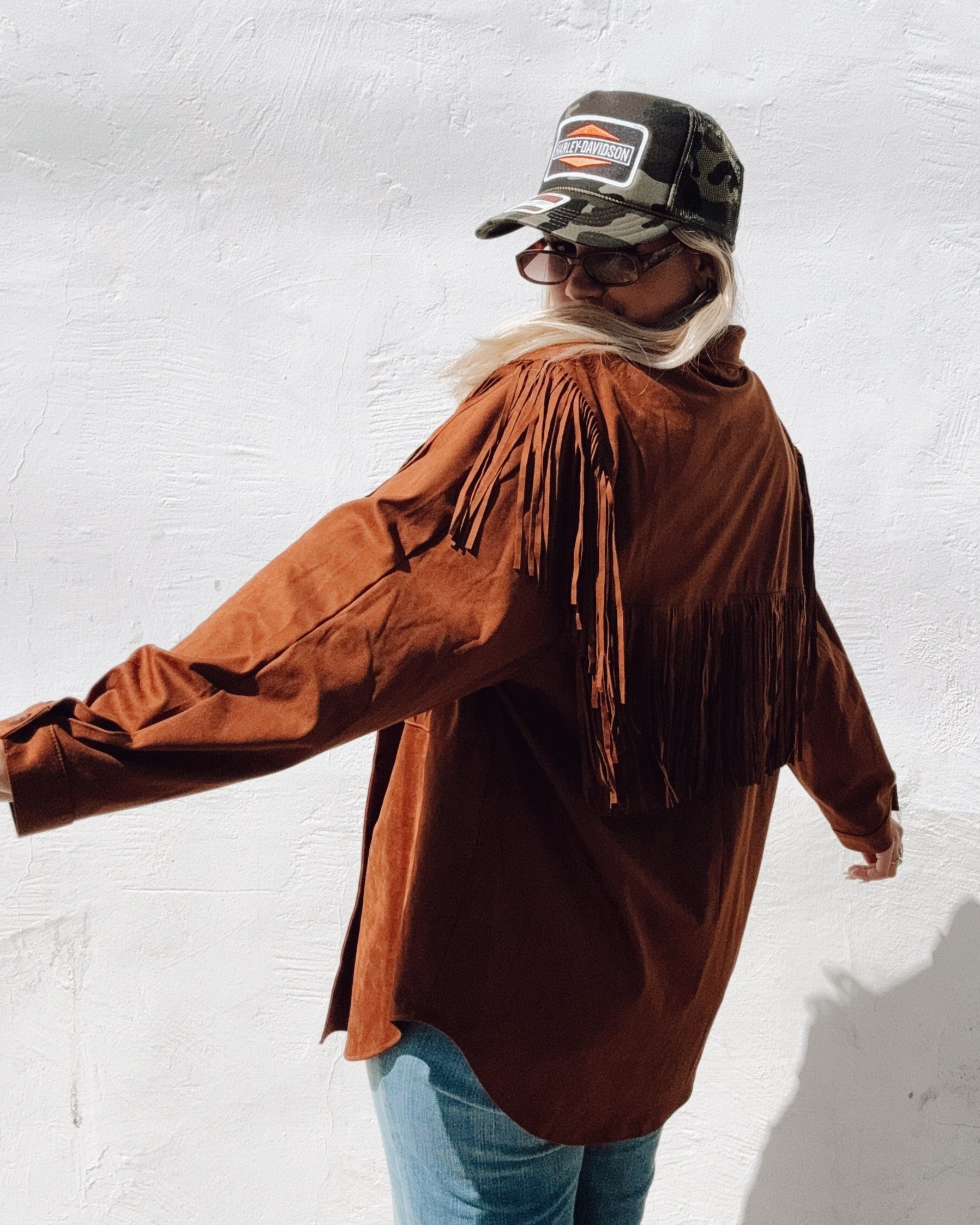 Suede Fringe Jacket