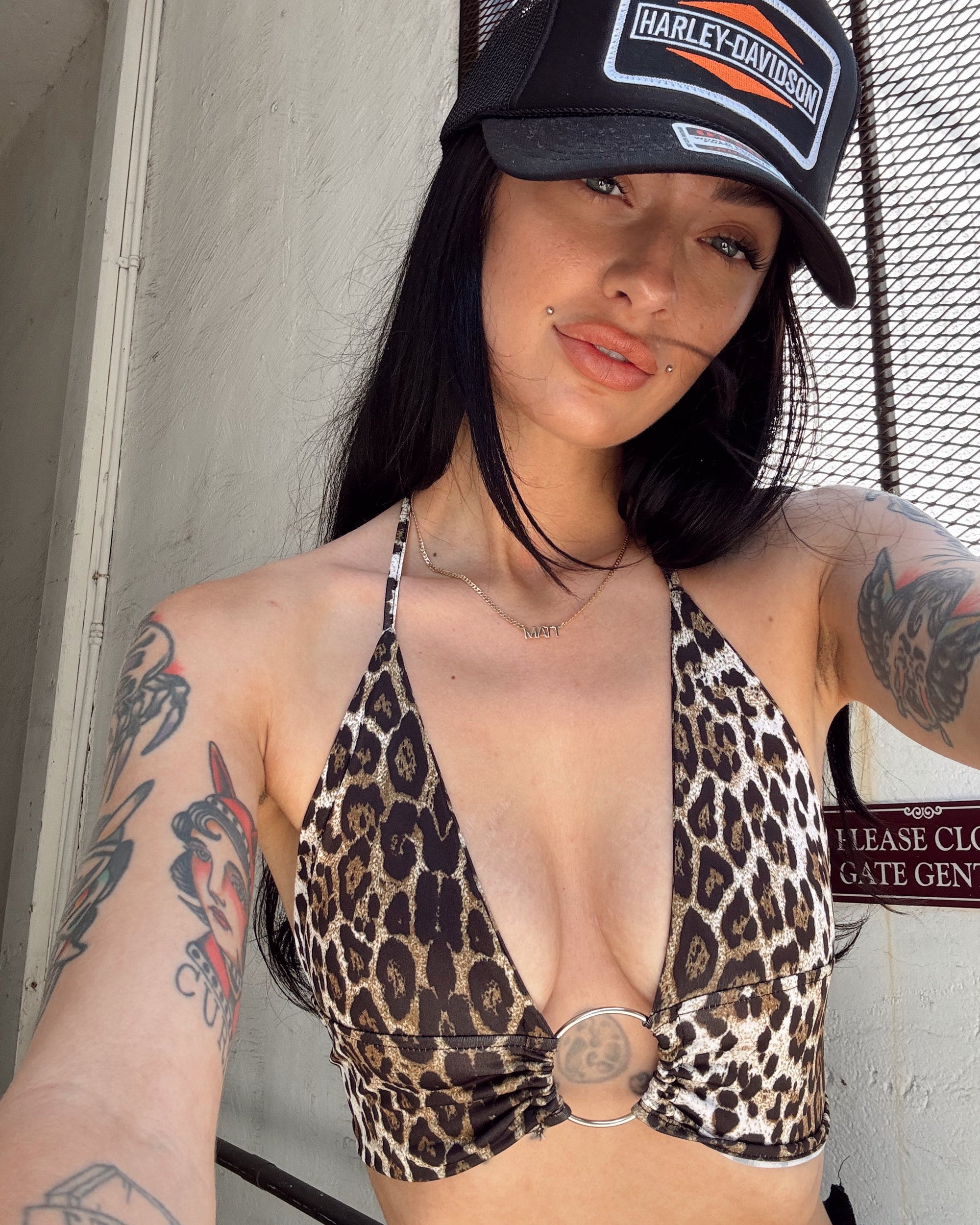 Ring Halter - Leopard - Burnout