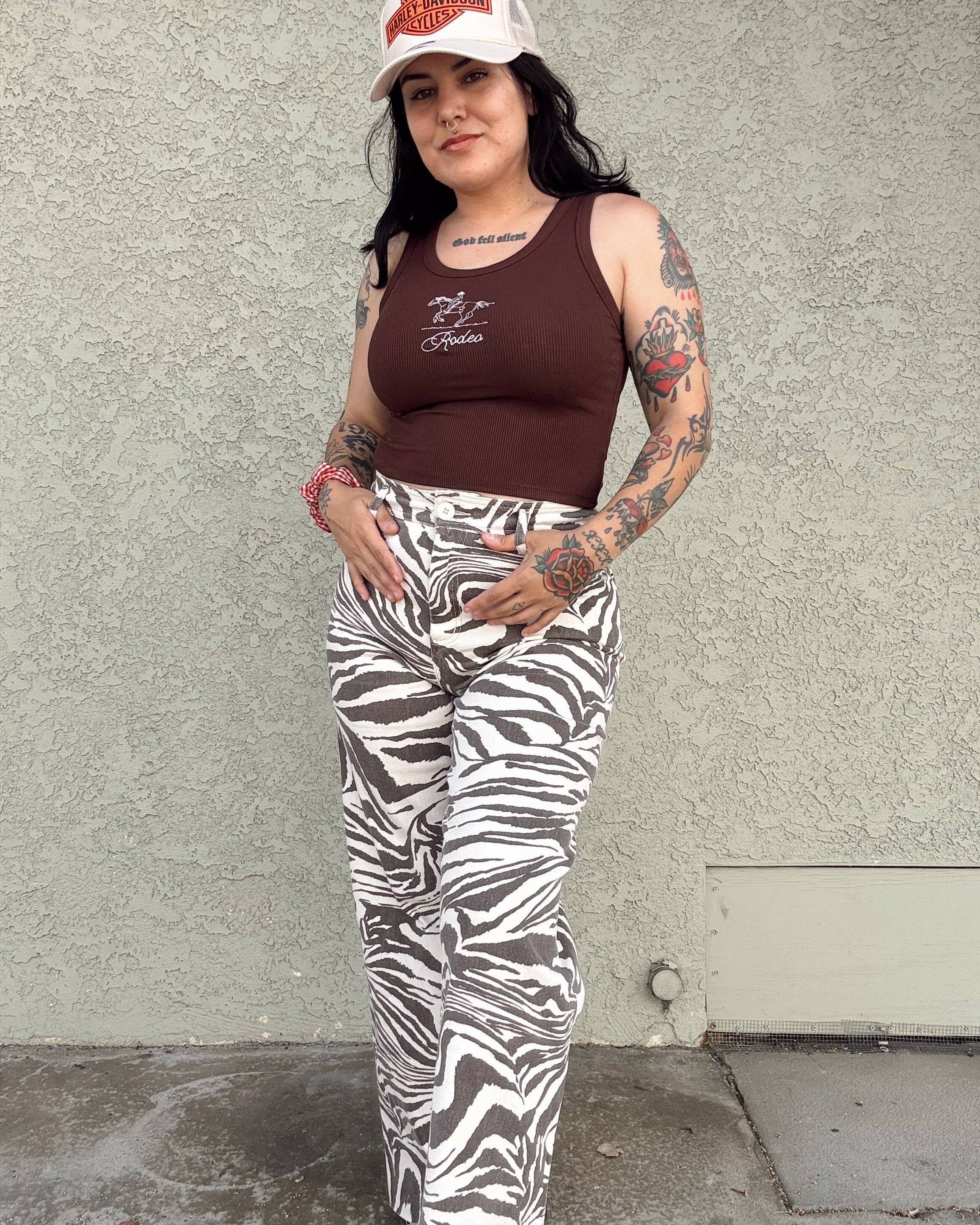 Zebra Wide Leg Jeans
