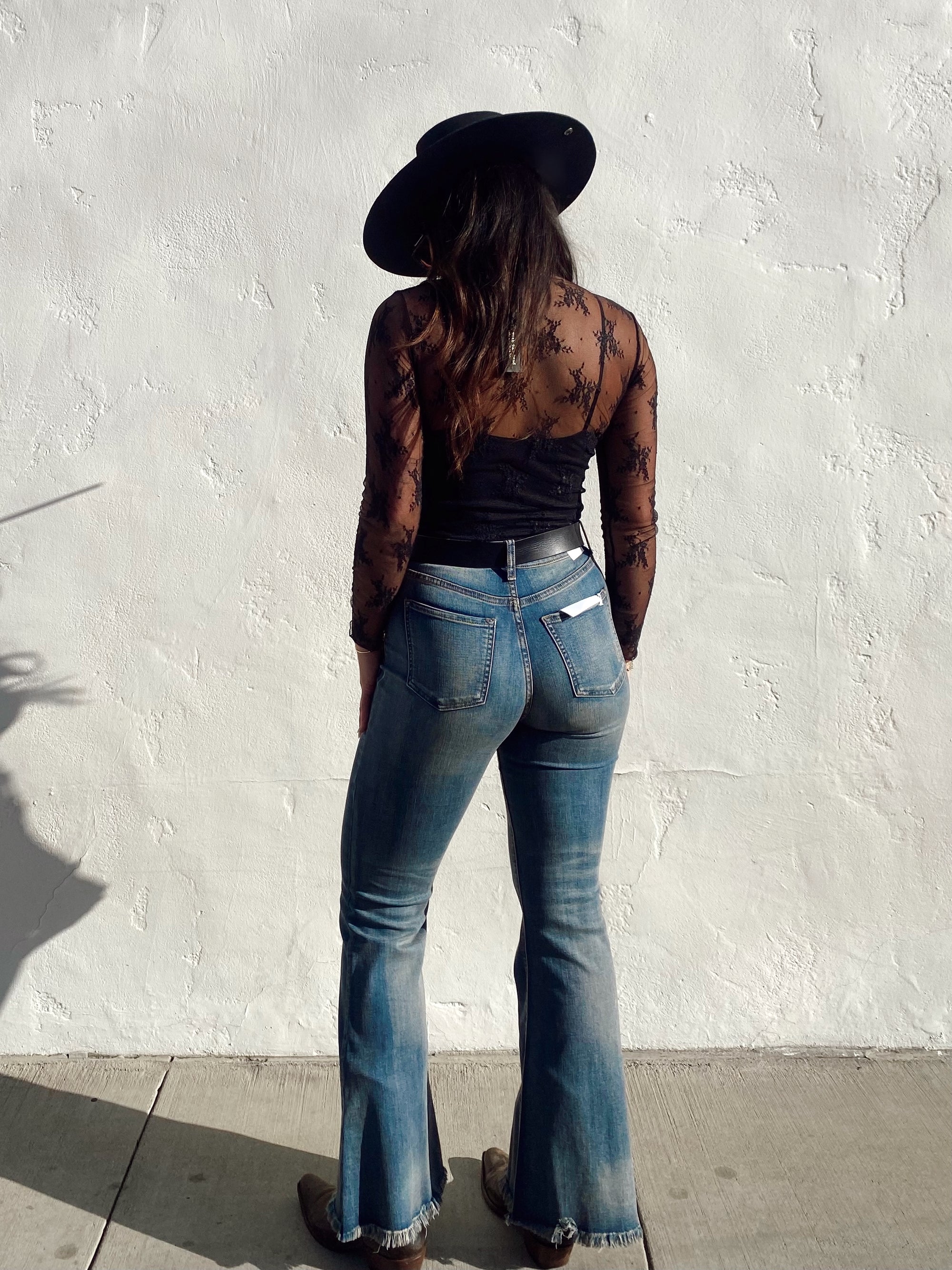 Vintage Wash Bootcut Jeans