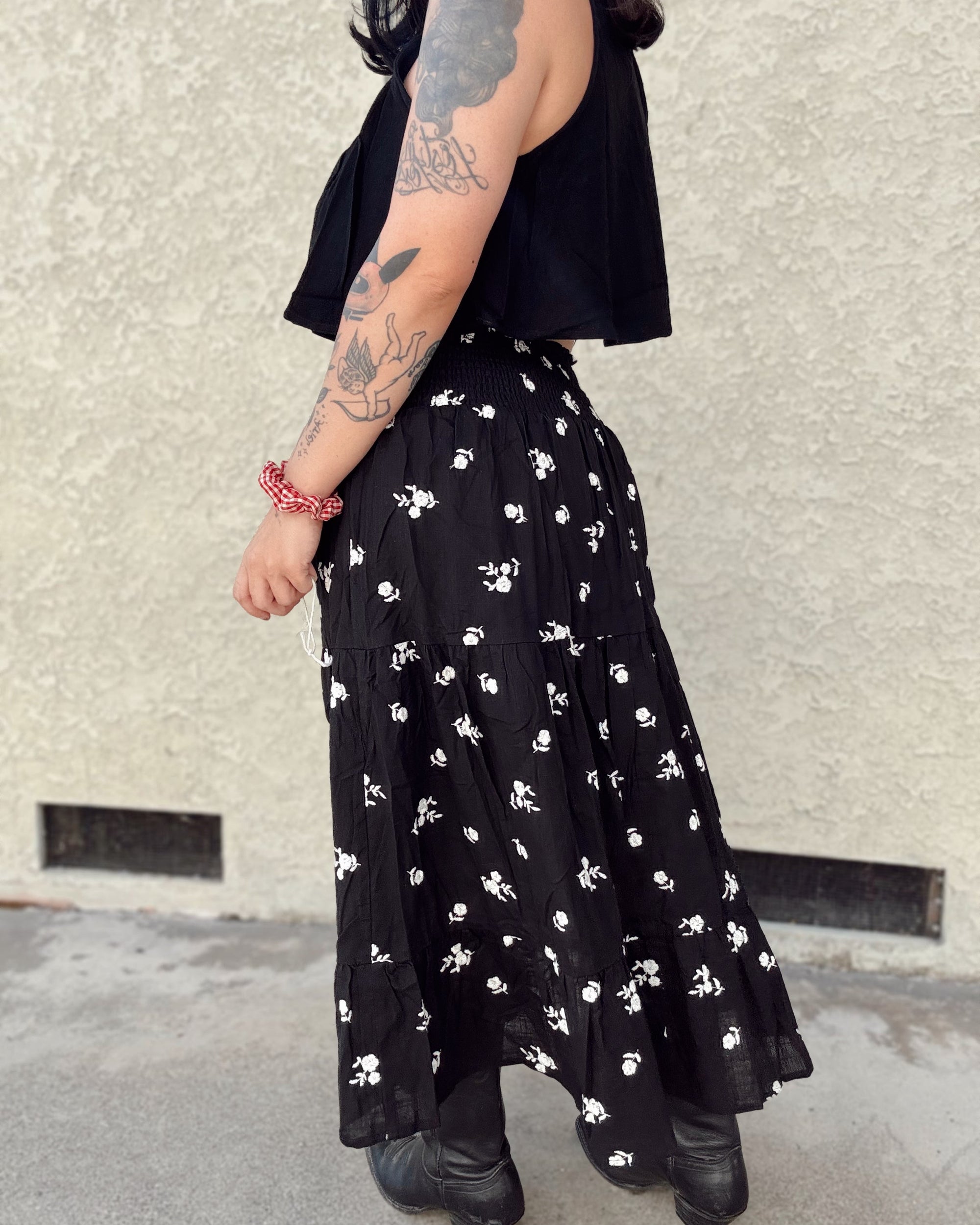 Flower Midi Skirt