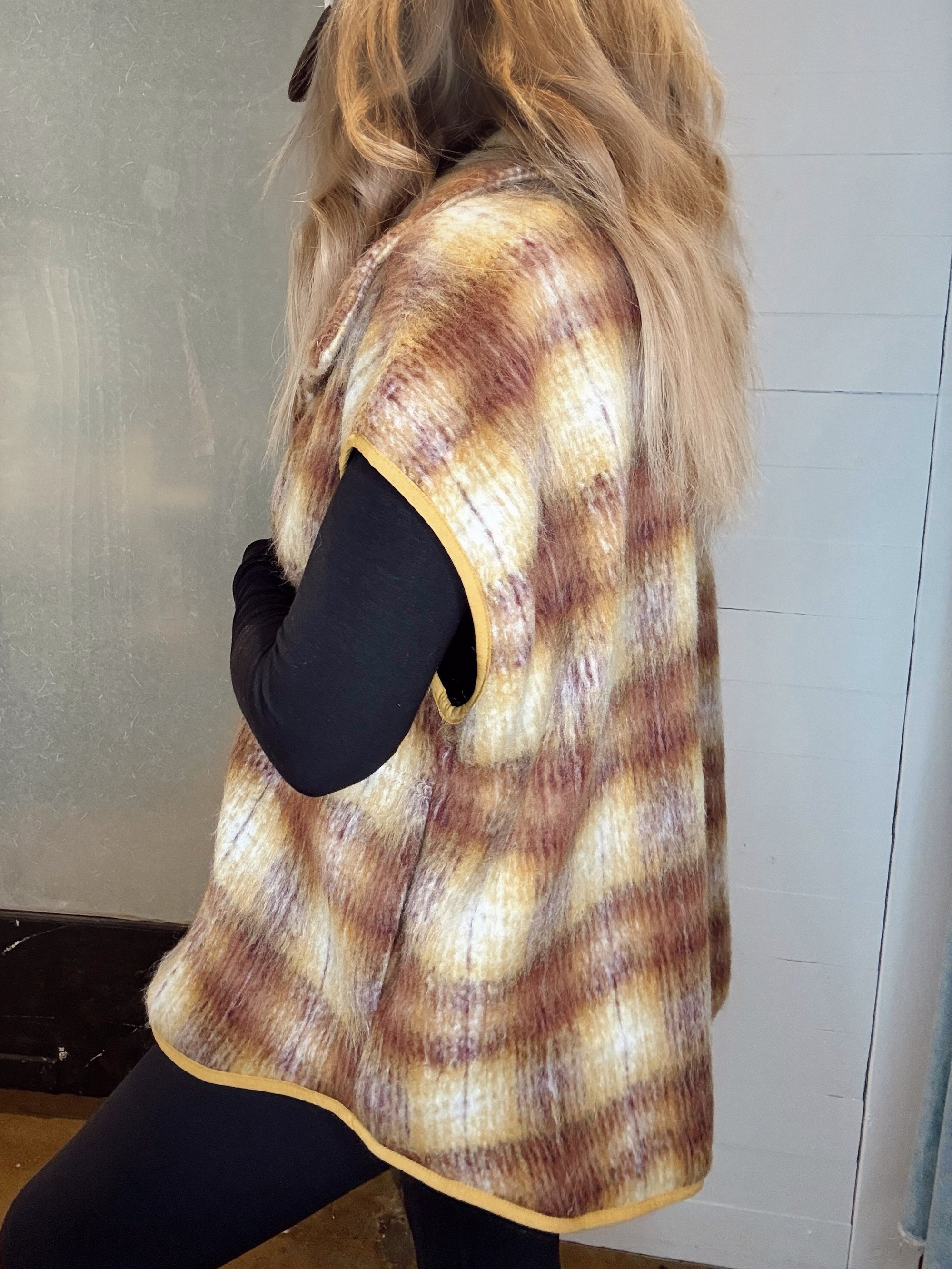 Plaid Wool Vest