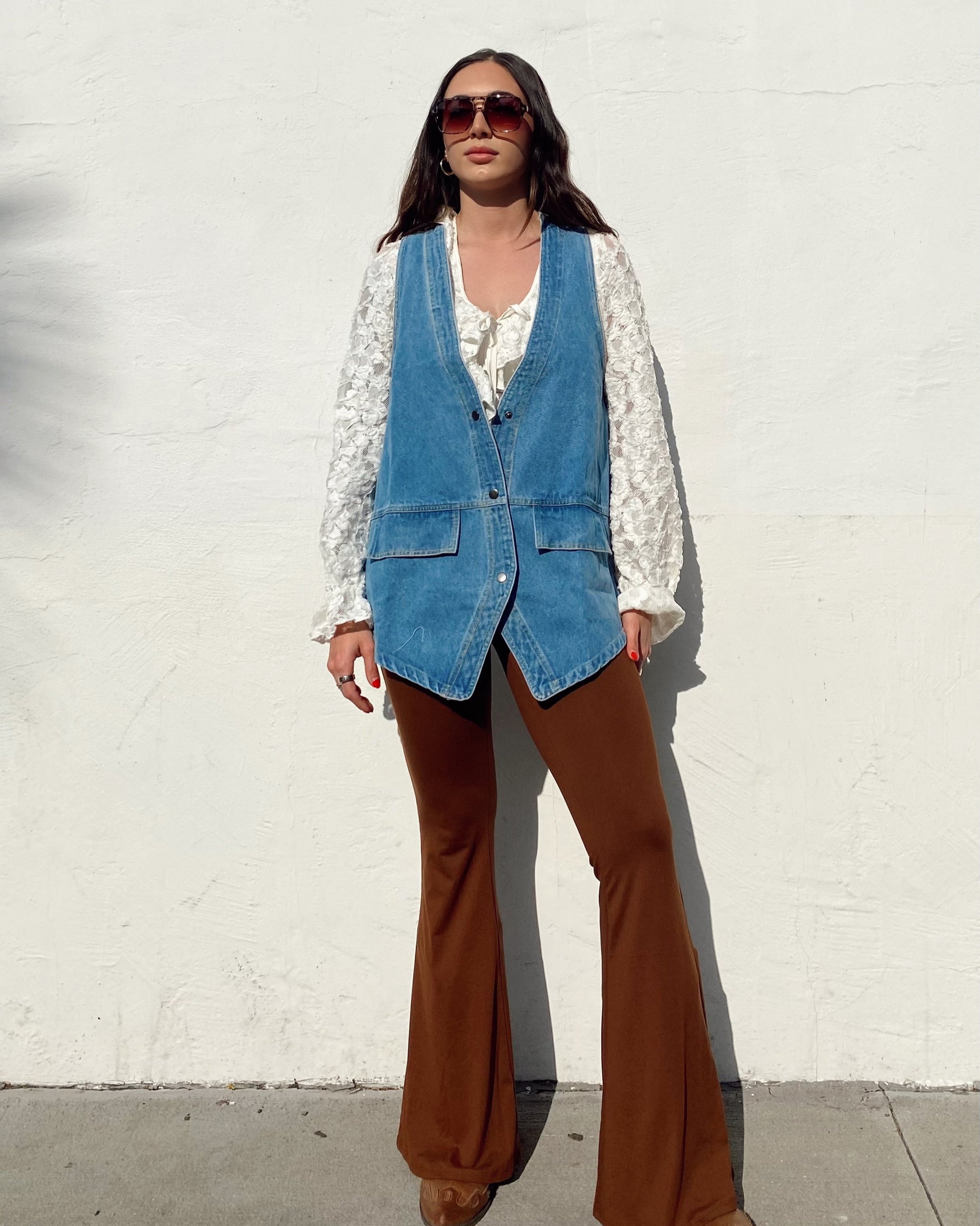 Denim Midi Vest