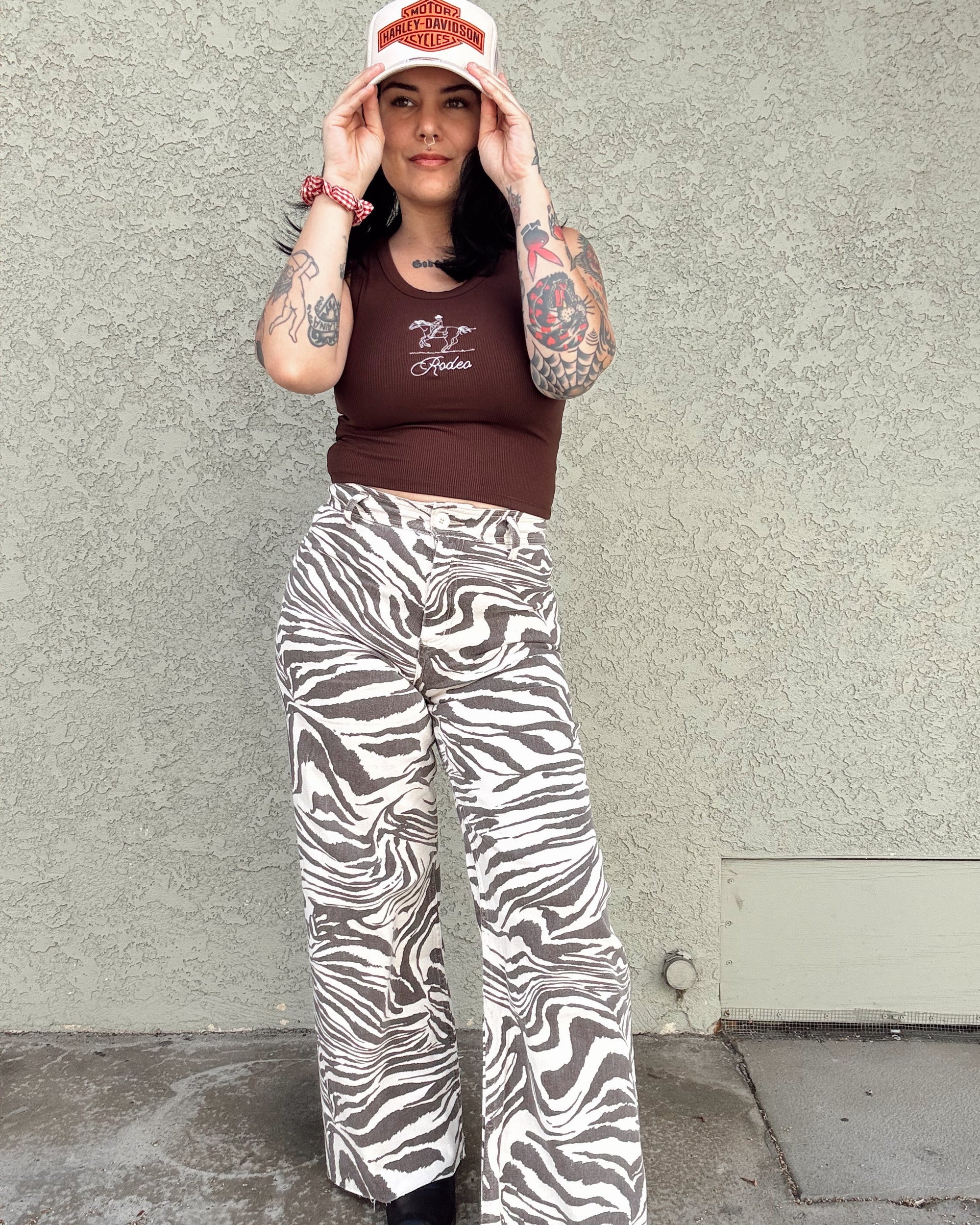 Zebra Wide Leg Jeans