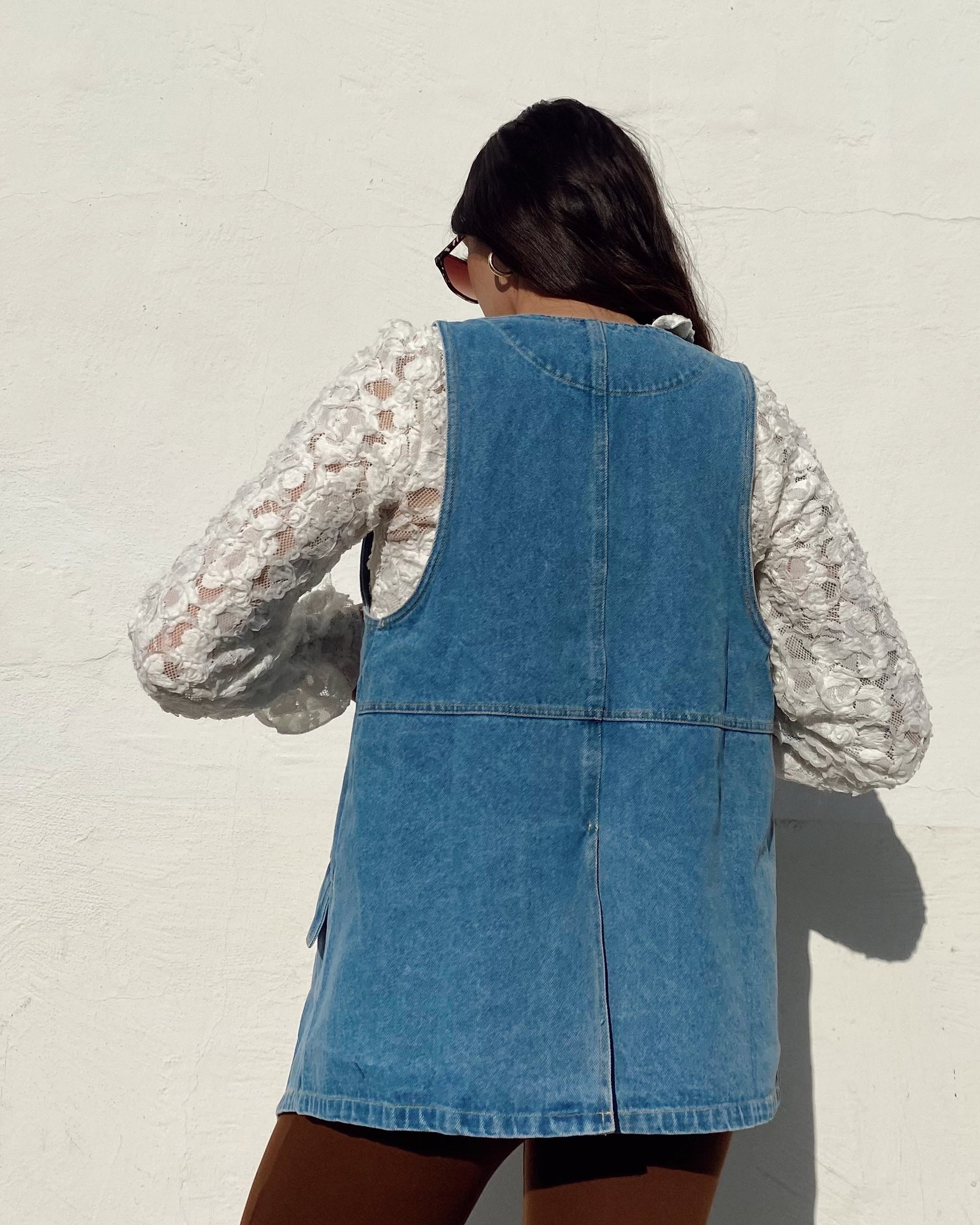 Denim Midi Vest