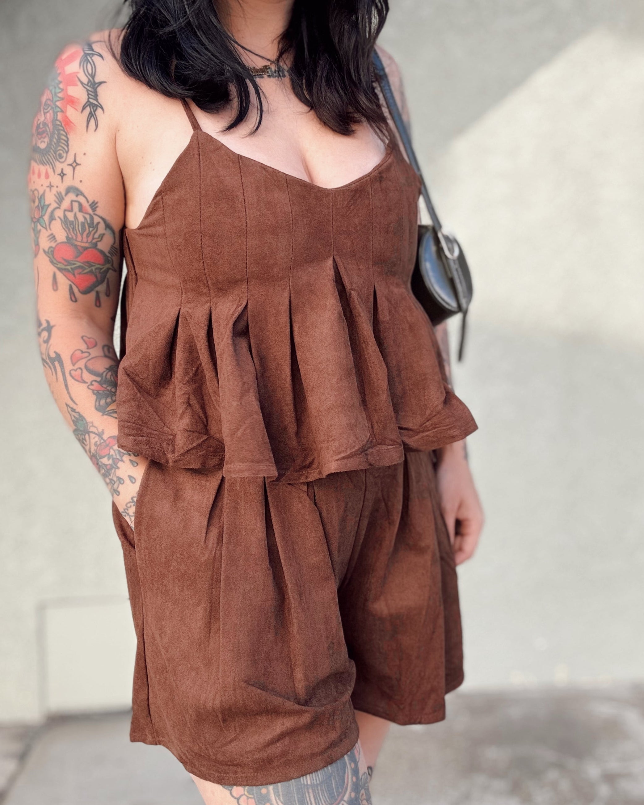 Mocha Suede Set