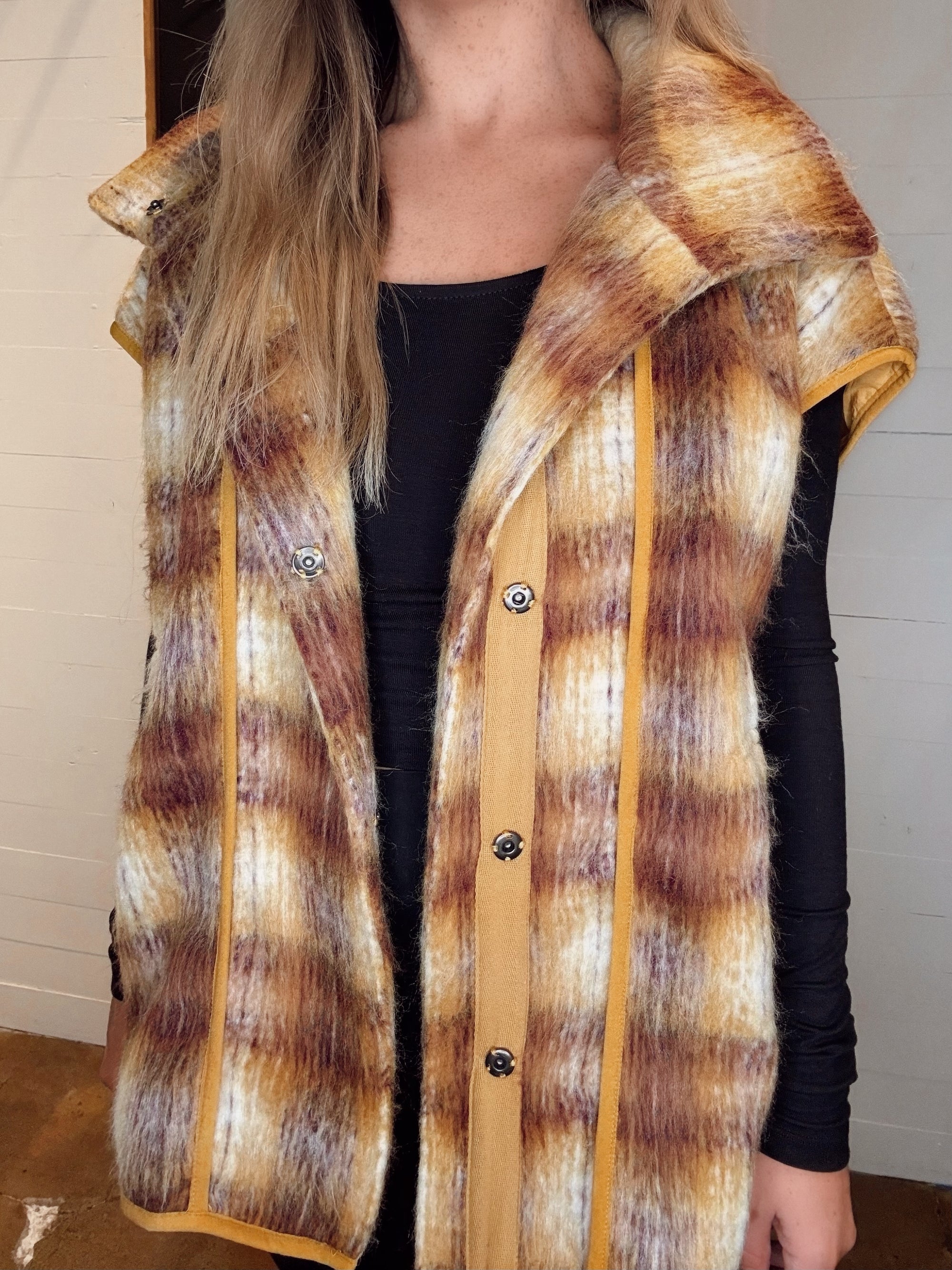 Plaid Wool Vest