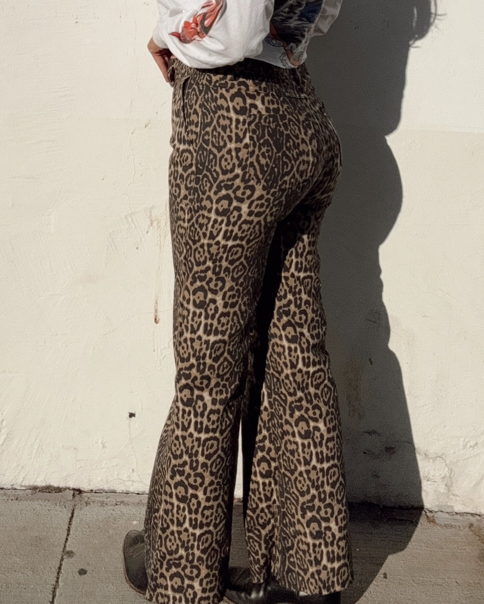 Leopard Flare Jeans