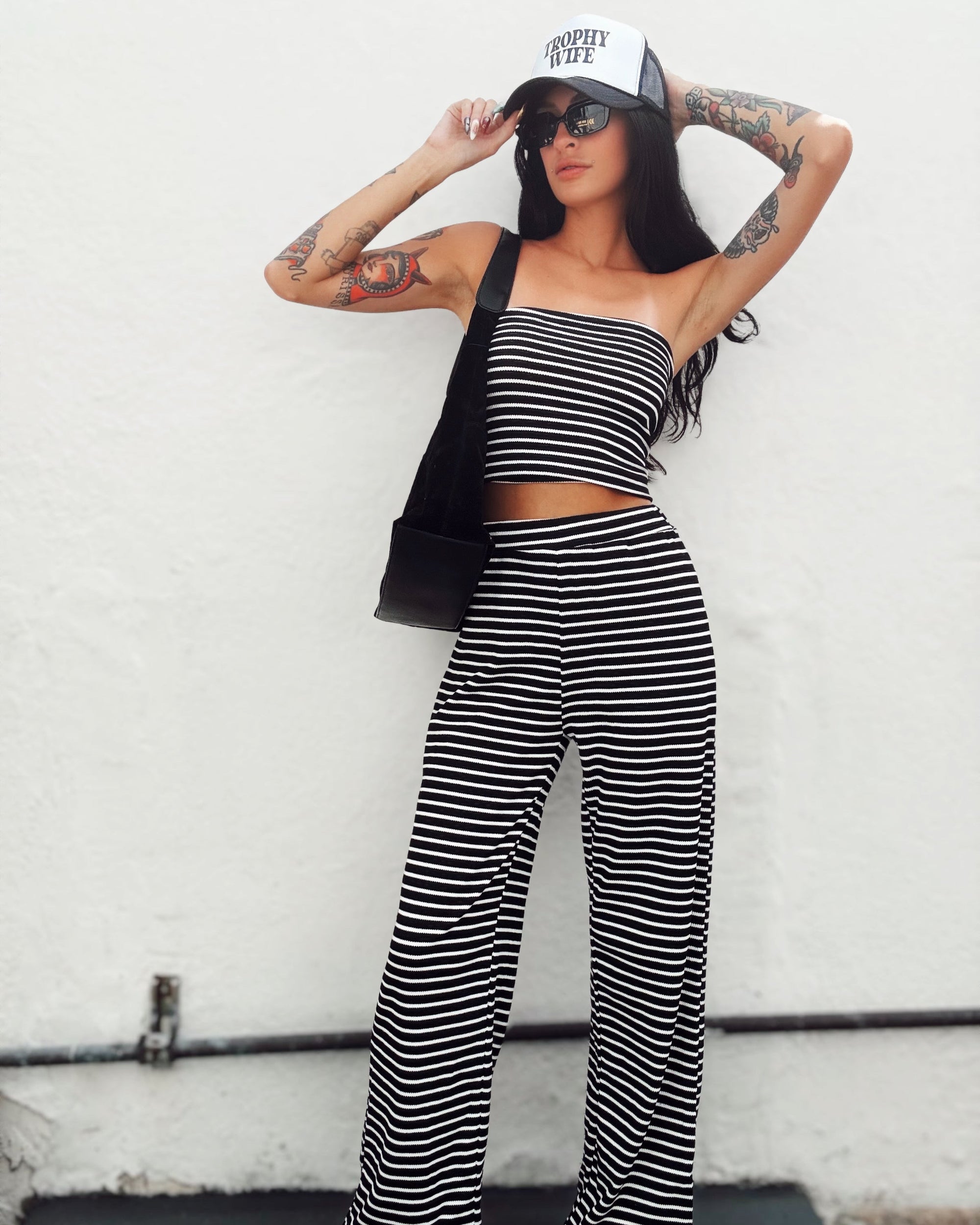 Stripe Tube Top Set