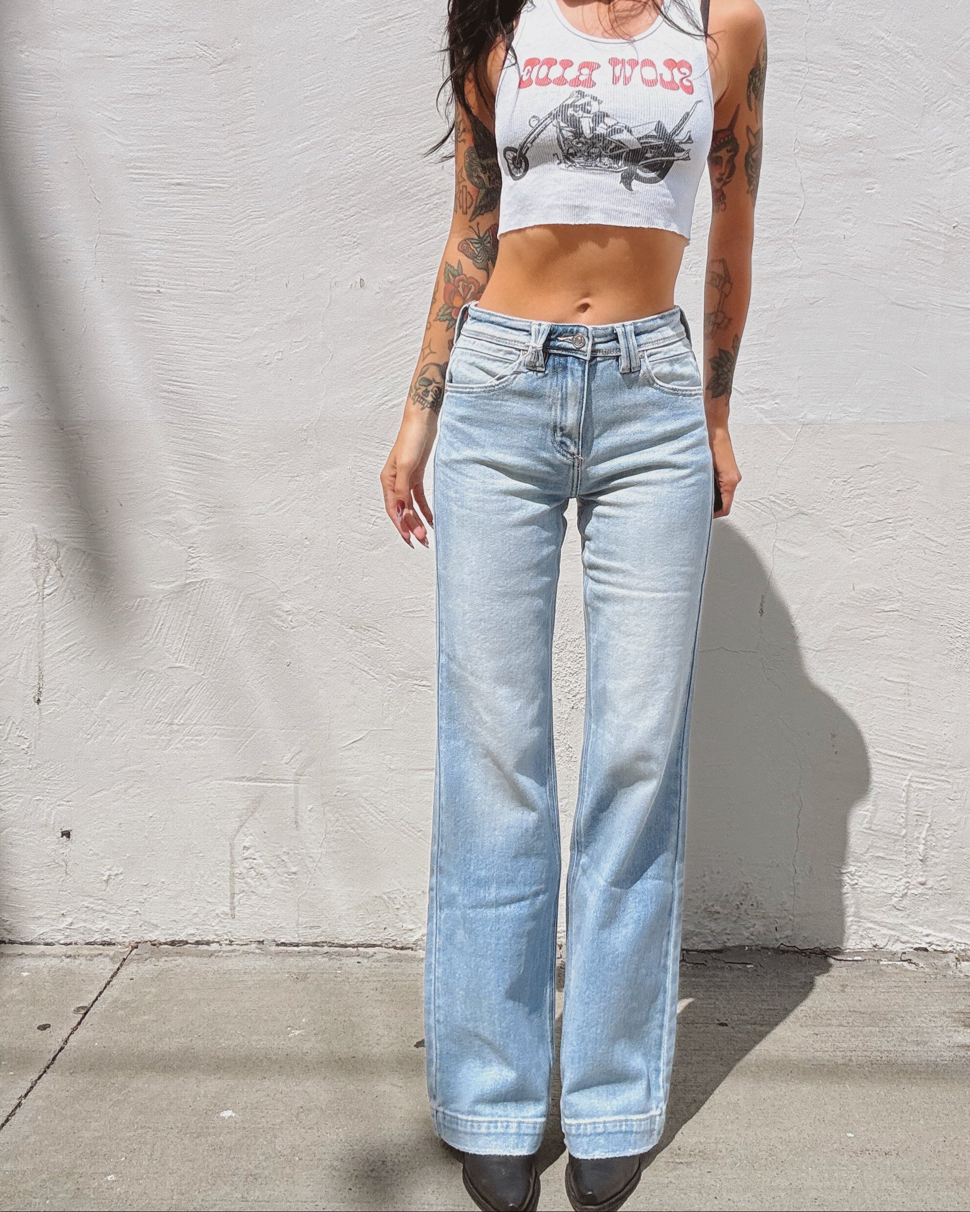 Double Loop Flare Jeans