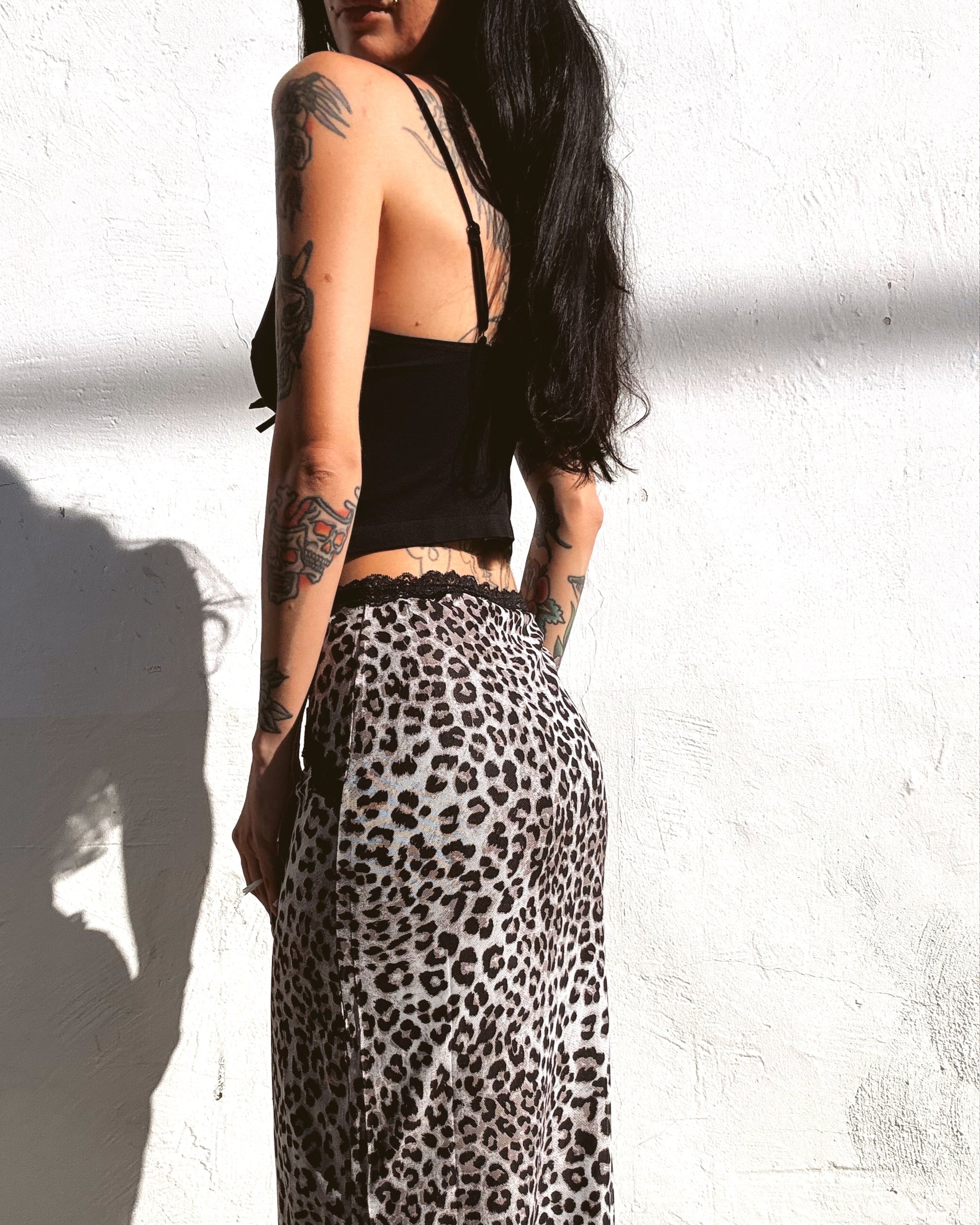 Kitty Lace Trim Midi Skirt