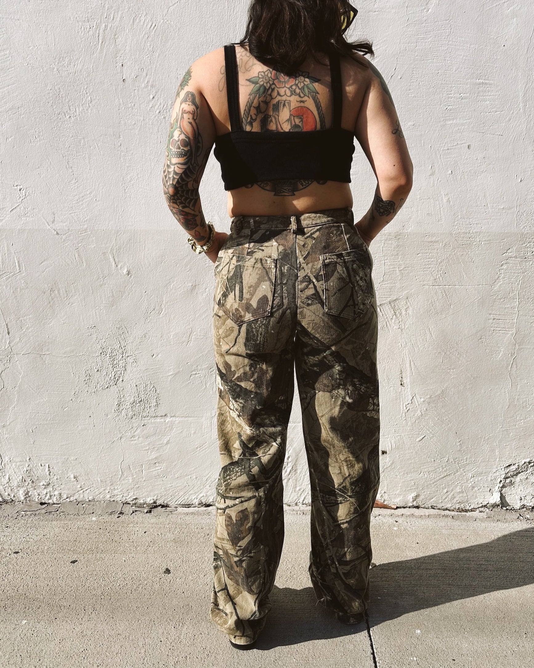 Tree Camo Wide Leg Jeans